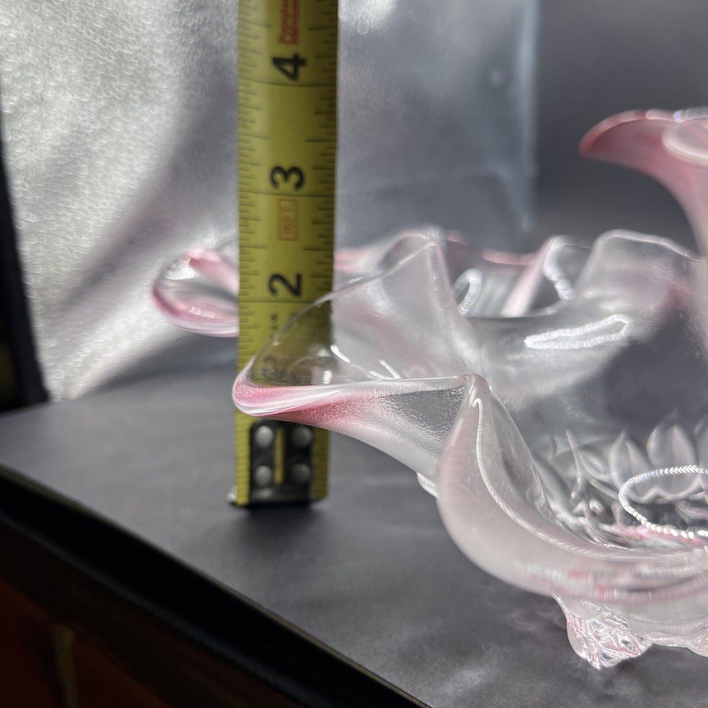 Mikasa Pink Dogwood Flower Rosella Crystal Glass Set Made in W. Germany