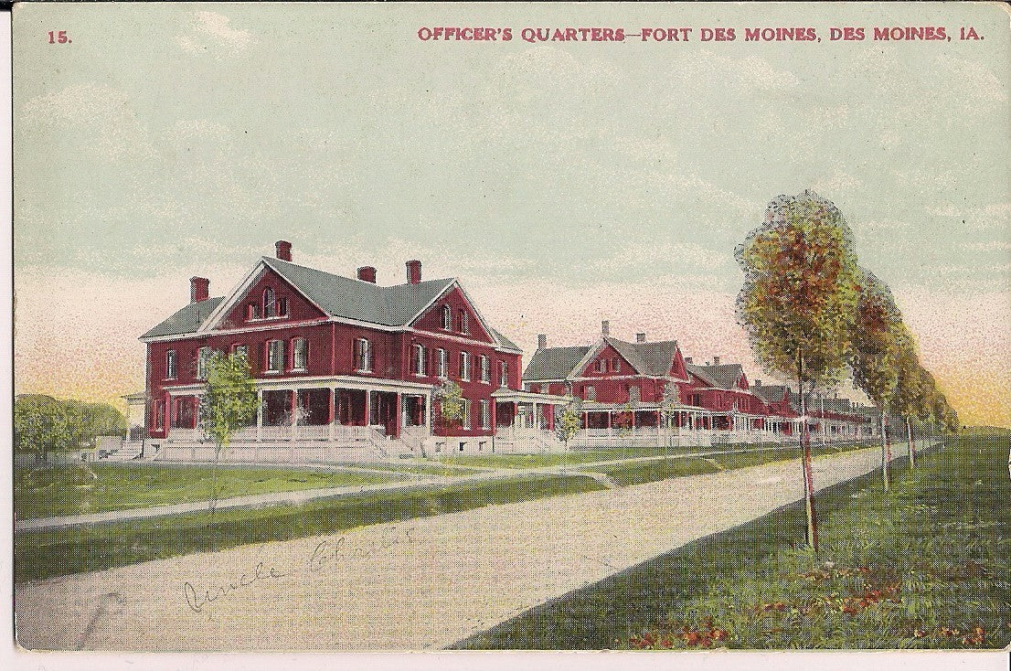 Officers Quarters Fort Des Moines Des Moines IA Iowa Postcard