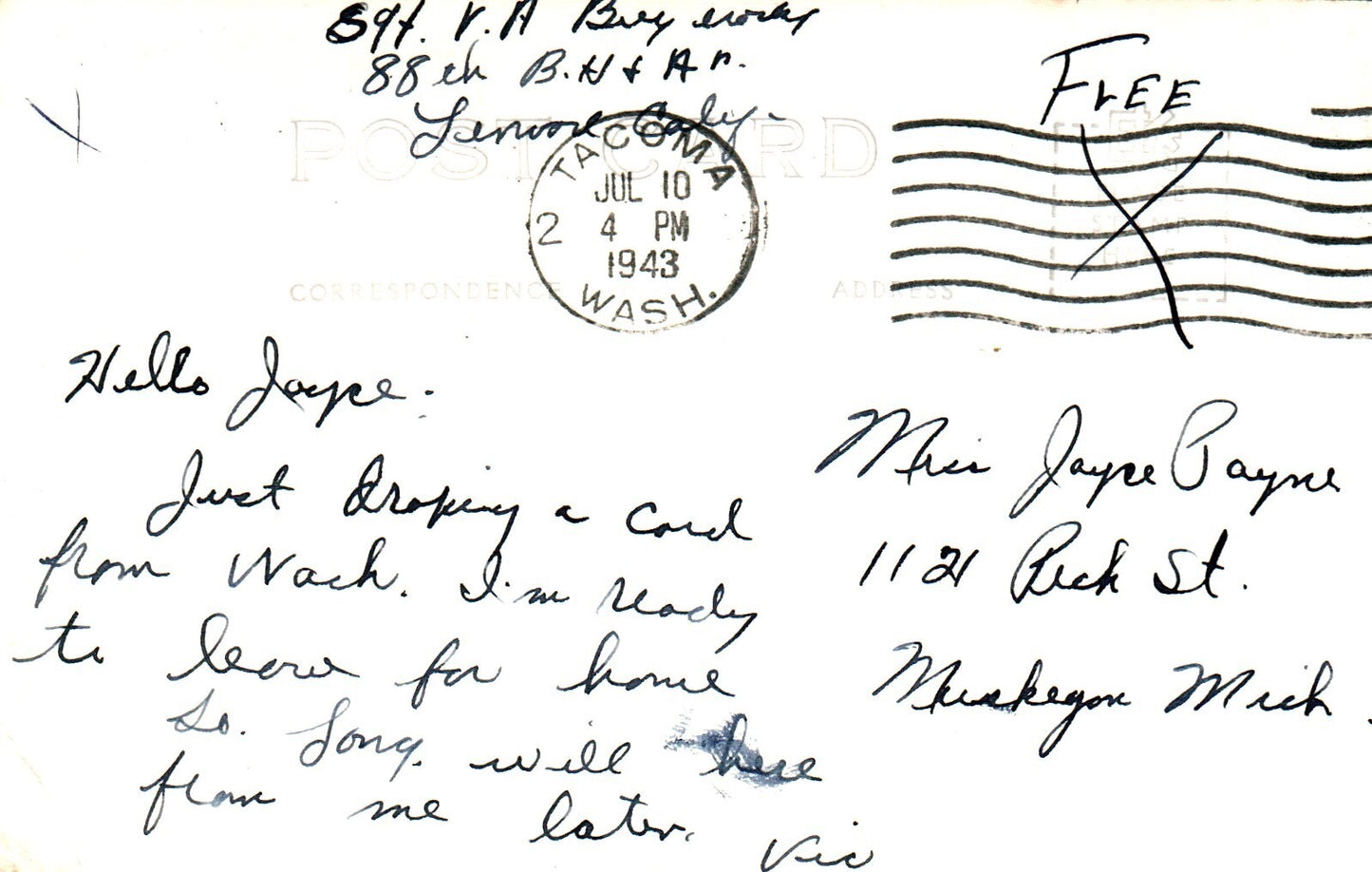 Rose Arbor Point Defiance Park in Tacoma WA Washington Postcard