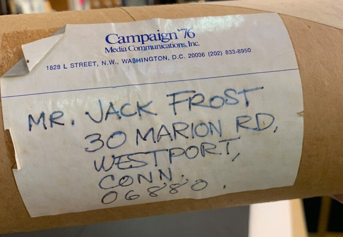 Jack Frost Designed President Ford 1976 Large Campaign Poster 38 X 50 RARE