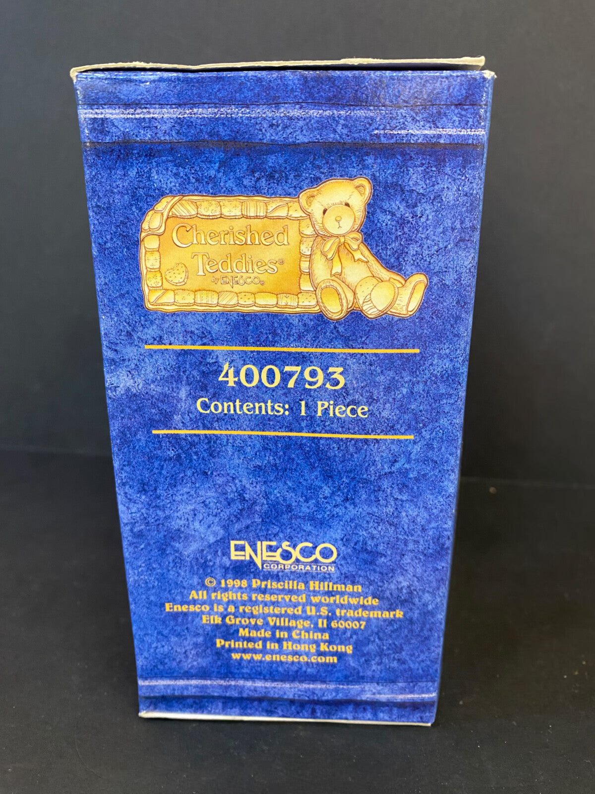 Enesco Cherished Teddies Teddy Bear in Red Cart with Toys Vintage Ornament