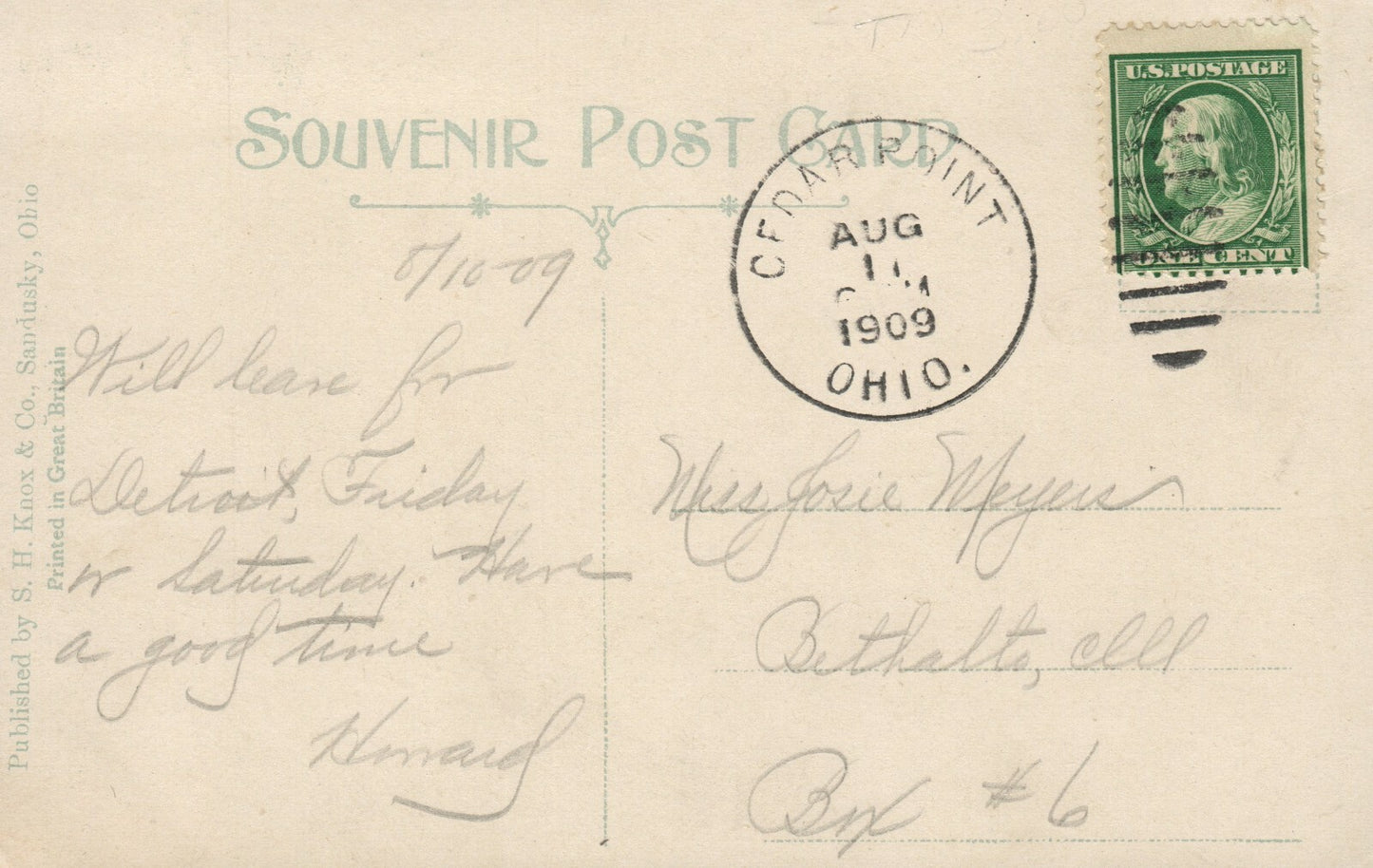 Soldiers Home Sandusky American Flag Street View OH Ohio Postcard