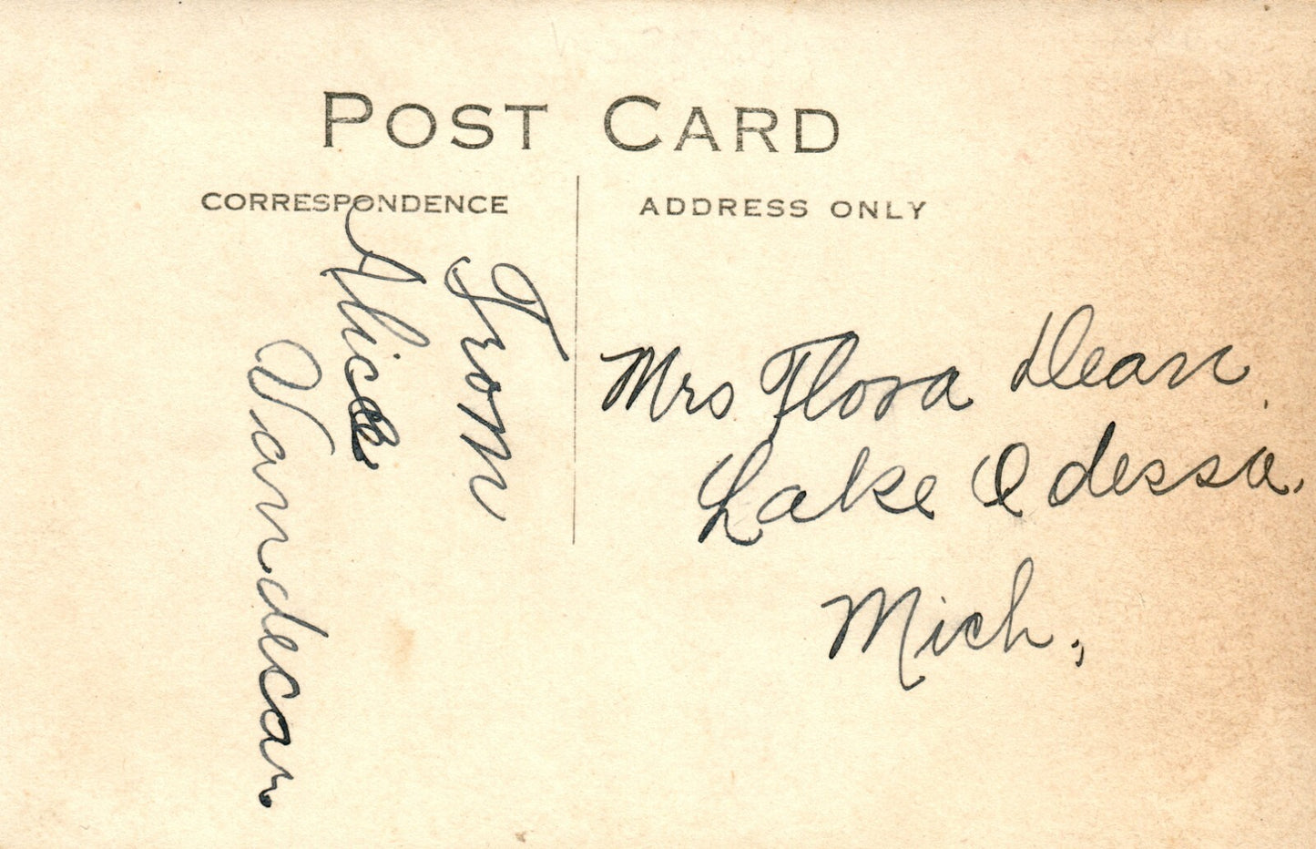 Real Photo Old Cars Lake Odessa MI Michigan Mich Postcard