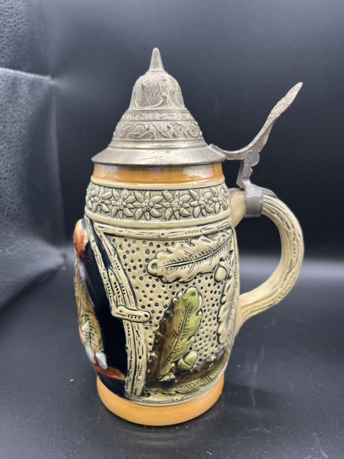 Vintage Original Thewalt Beer Stein Western Germany Pewter Lid 1 Ltr