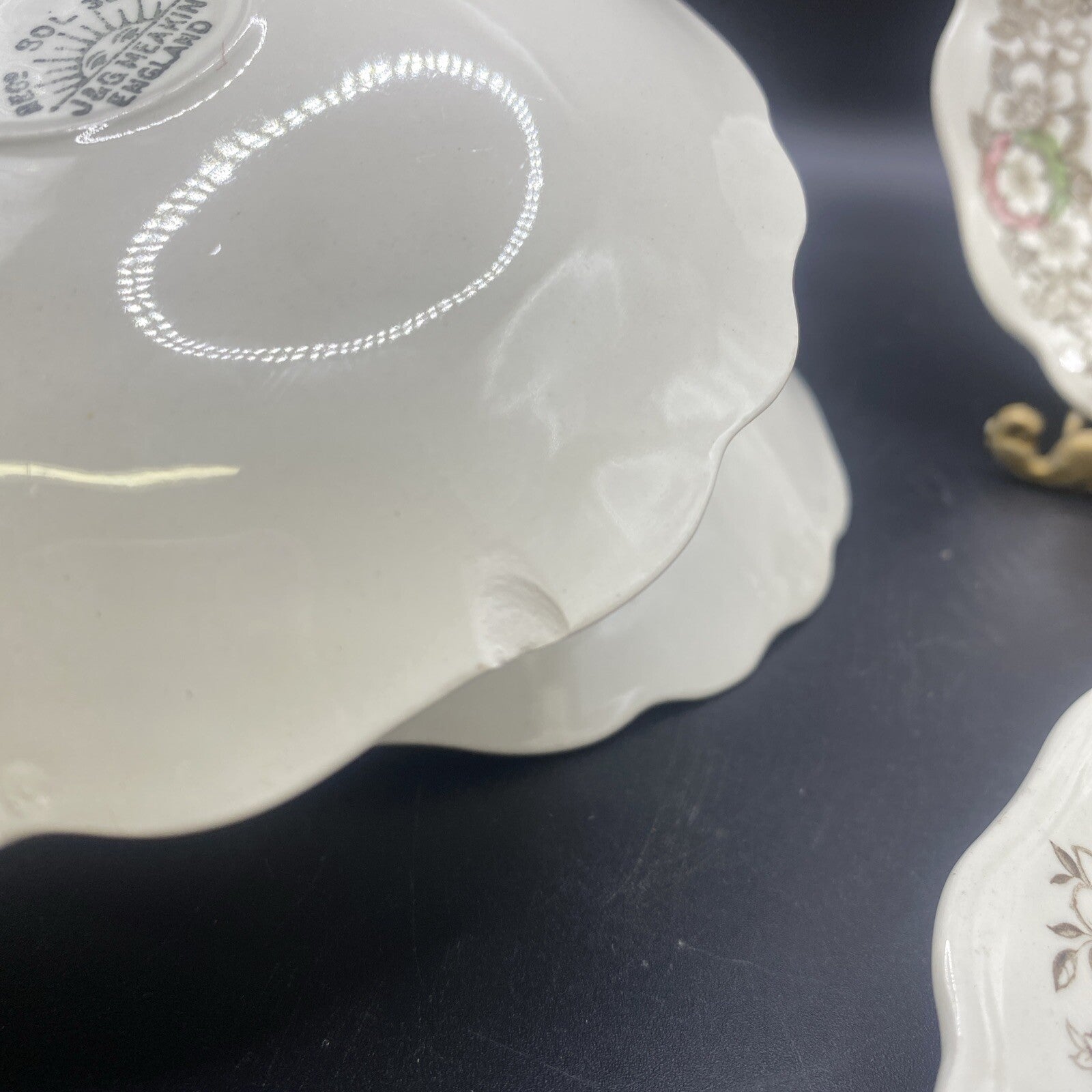 8 Saucers  English Staffordshire J & G Meakin Stratford-On-Avon 5.25"