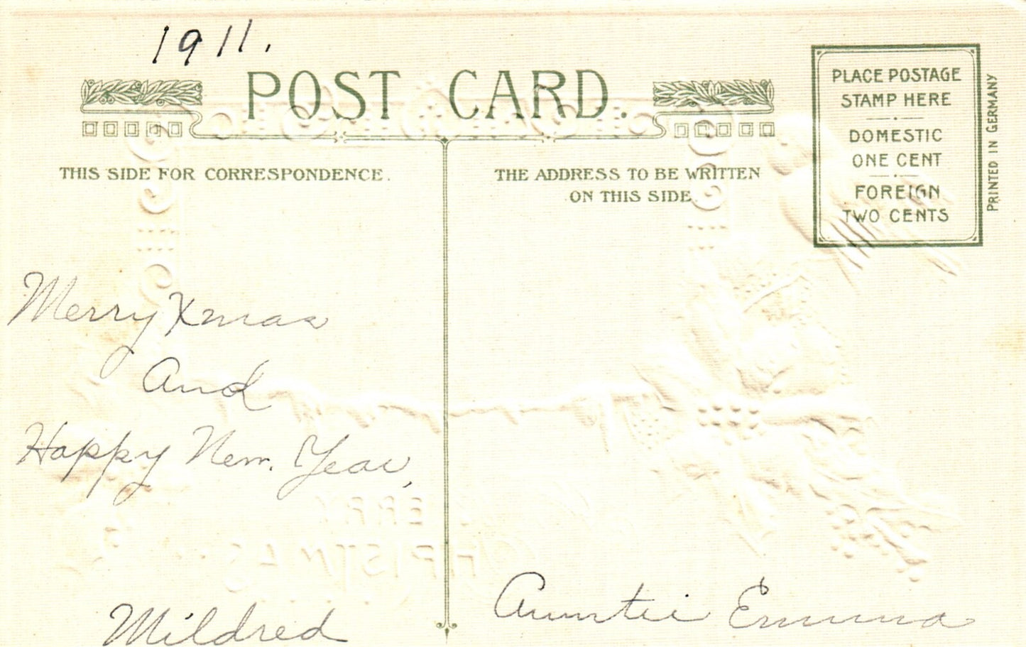 John Winsch A Merry Christmas Robin Perched on Holly Beautiful Vintage Postcard