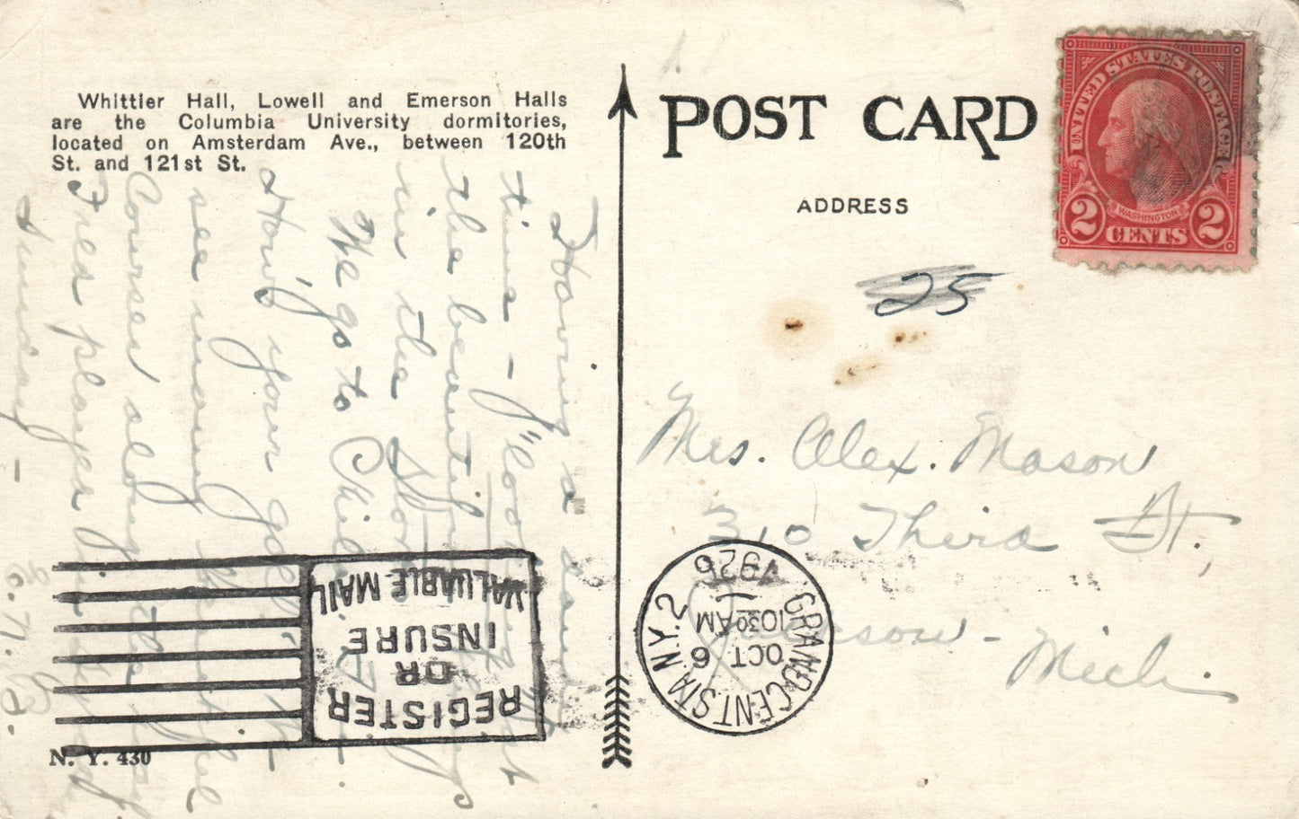 Columbia University NYC New York Whittier Hall Dorms