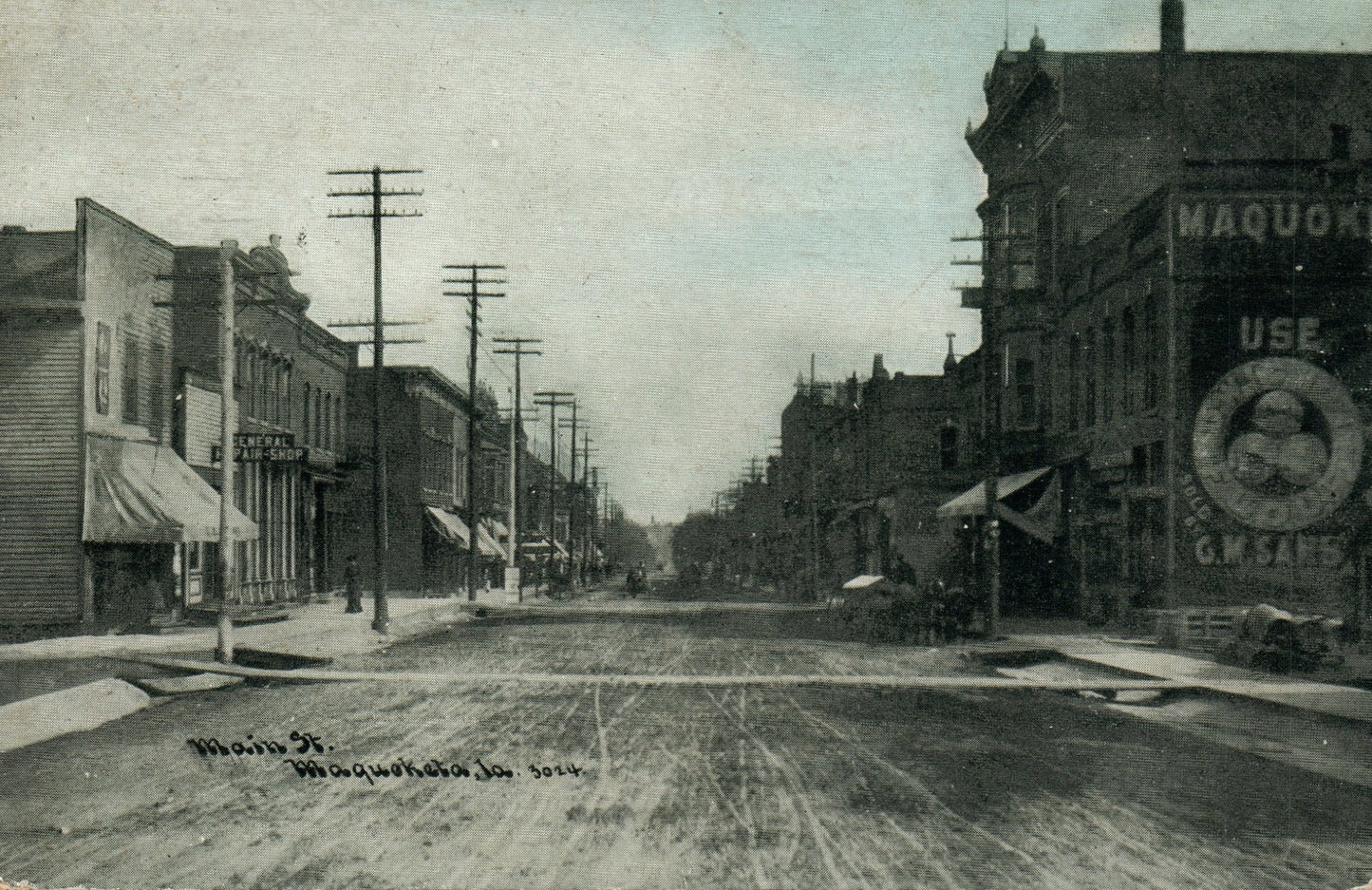 1912 Main St Maquoketa IA Iowa Postcard