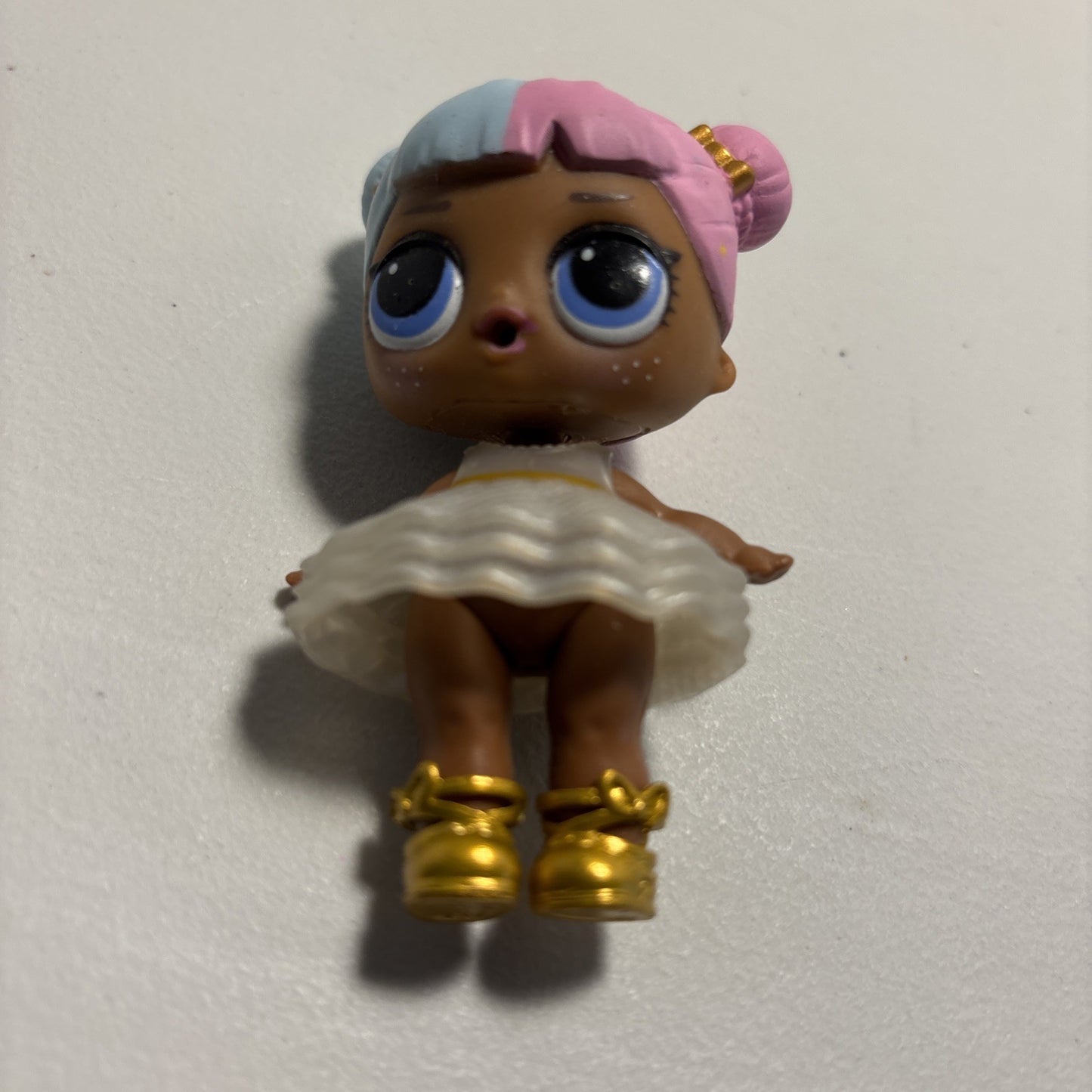 LOL Surprise Doll - Sugar Glam Glitter Series #1 White Dress Blue & Pink hair