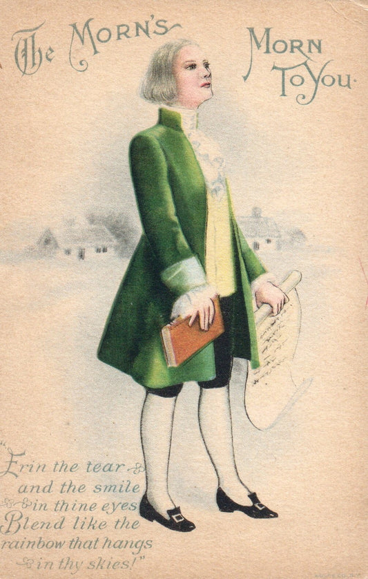 Wolf St Patrick's Day Ellen Clapsaddle The Morn's to You Postcard