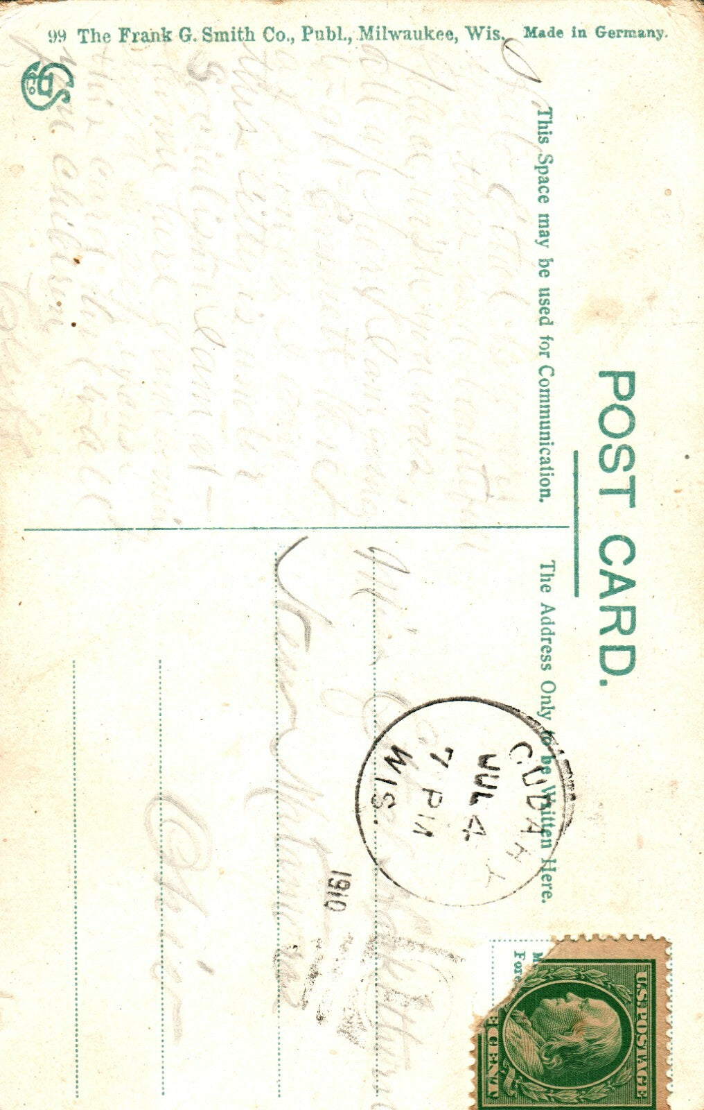 Marshall Street Milwaukee Downer College WI Wisconsin Postcard