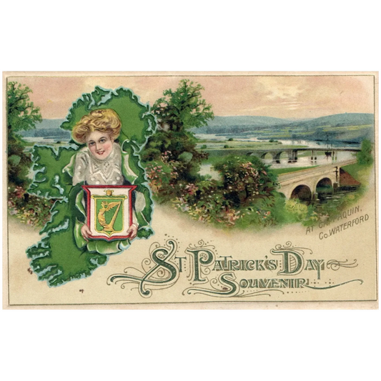 Winsch Schmucker St. Patrick's Day Souvenir At Gappaquin Co. Waterford Postcard
