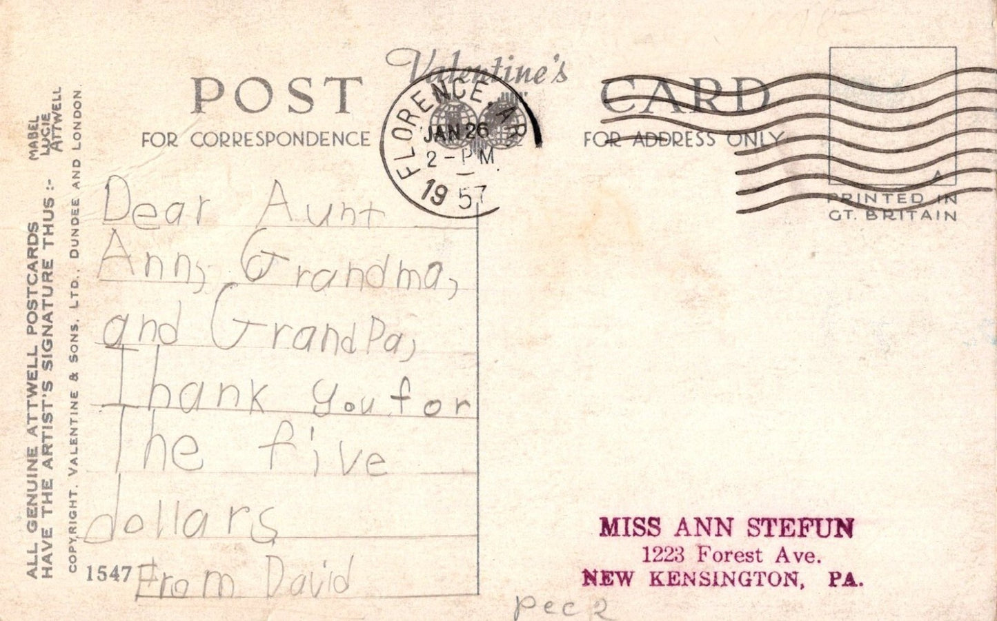 There Are Fairies Boy & Girl On Ledge MLA Artist Signed Mabel Lucie Attwell 1547