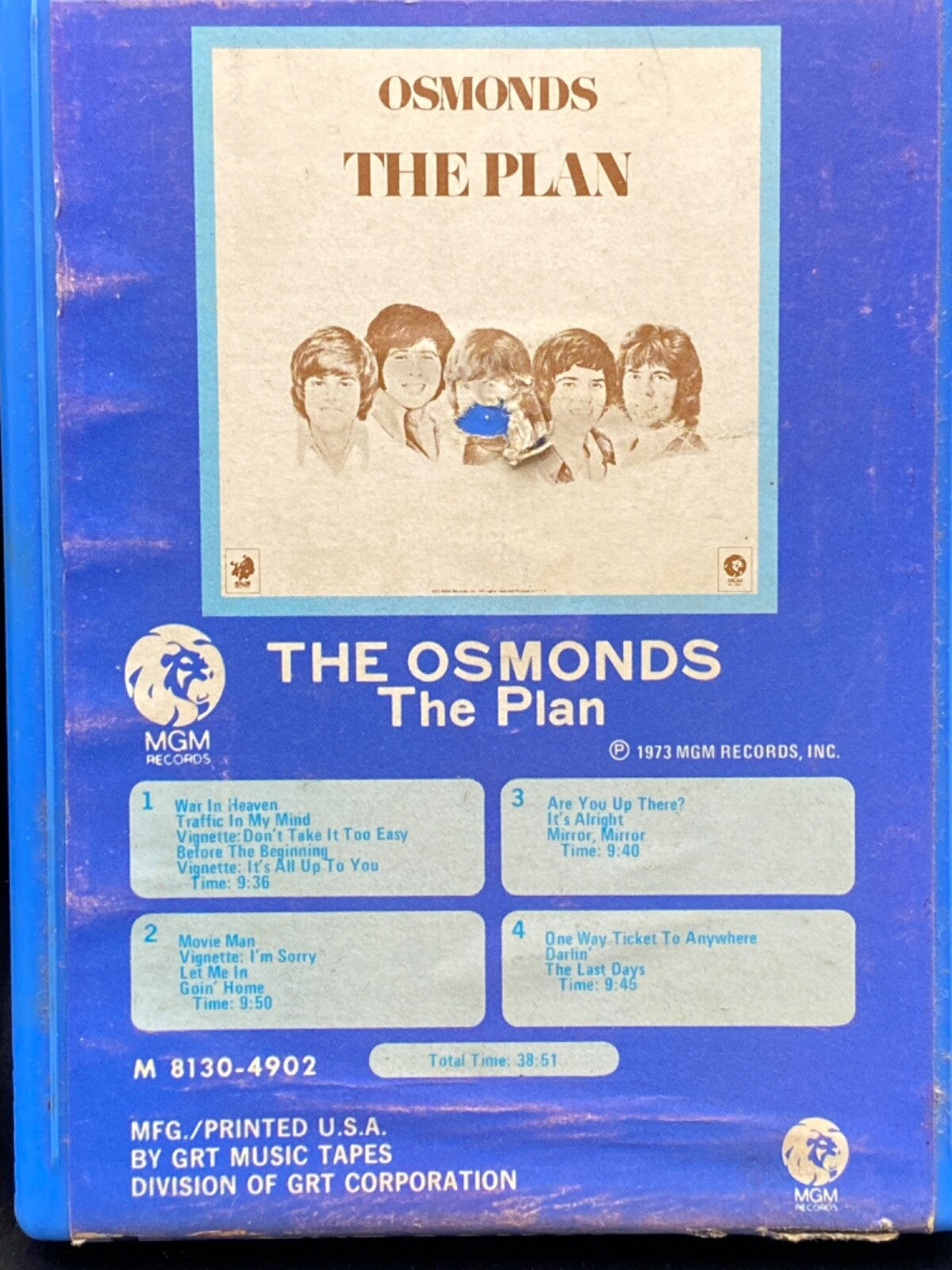 Vintage 8 Track The Osmond's The Plan