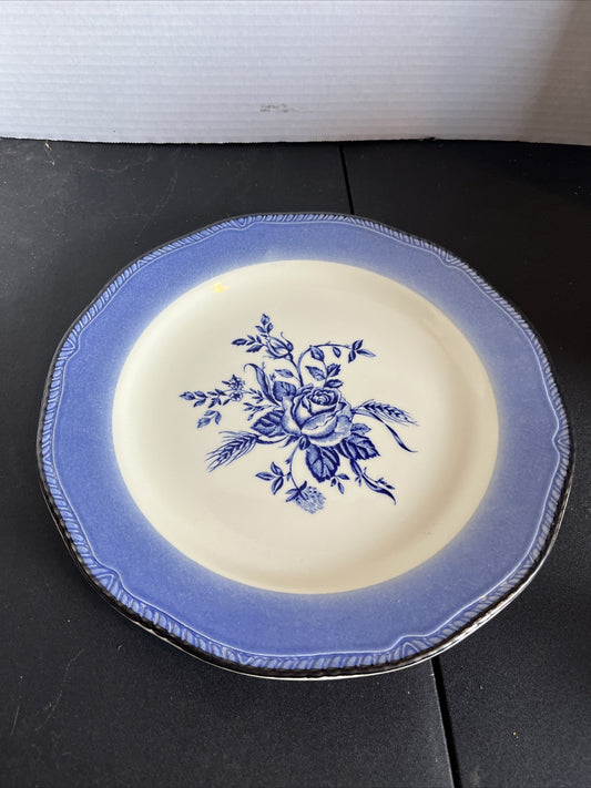Wood & Sons Fine Tableware England Blue Rose Plate