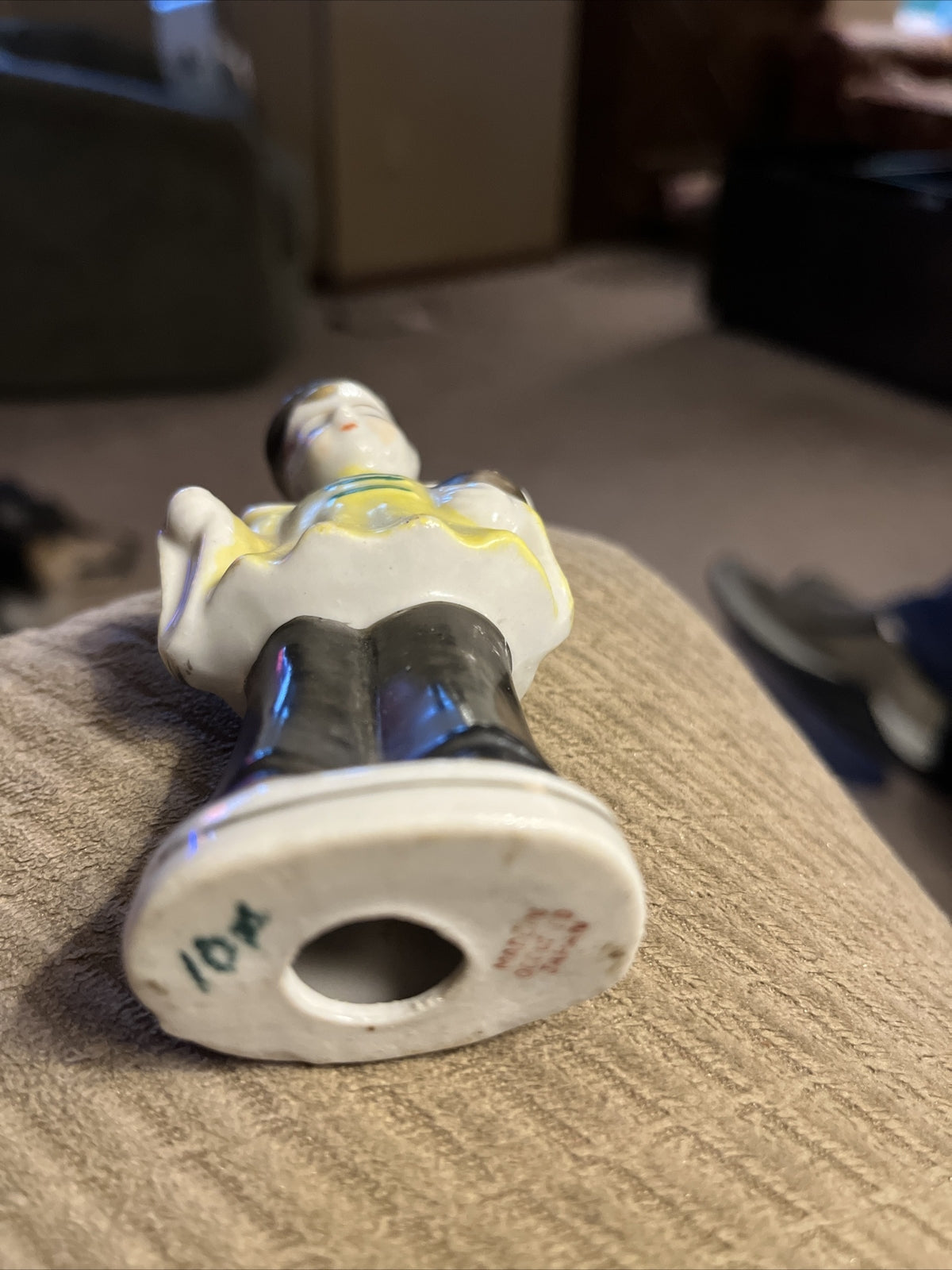 Vintage Occupied Japan Small Figurine Porcelain Man Hand Painted