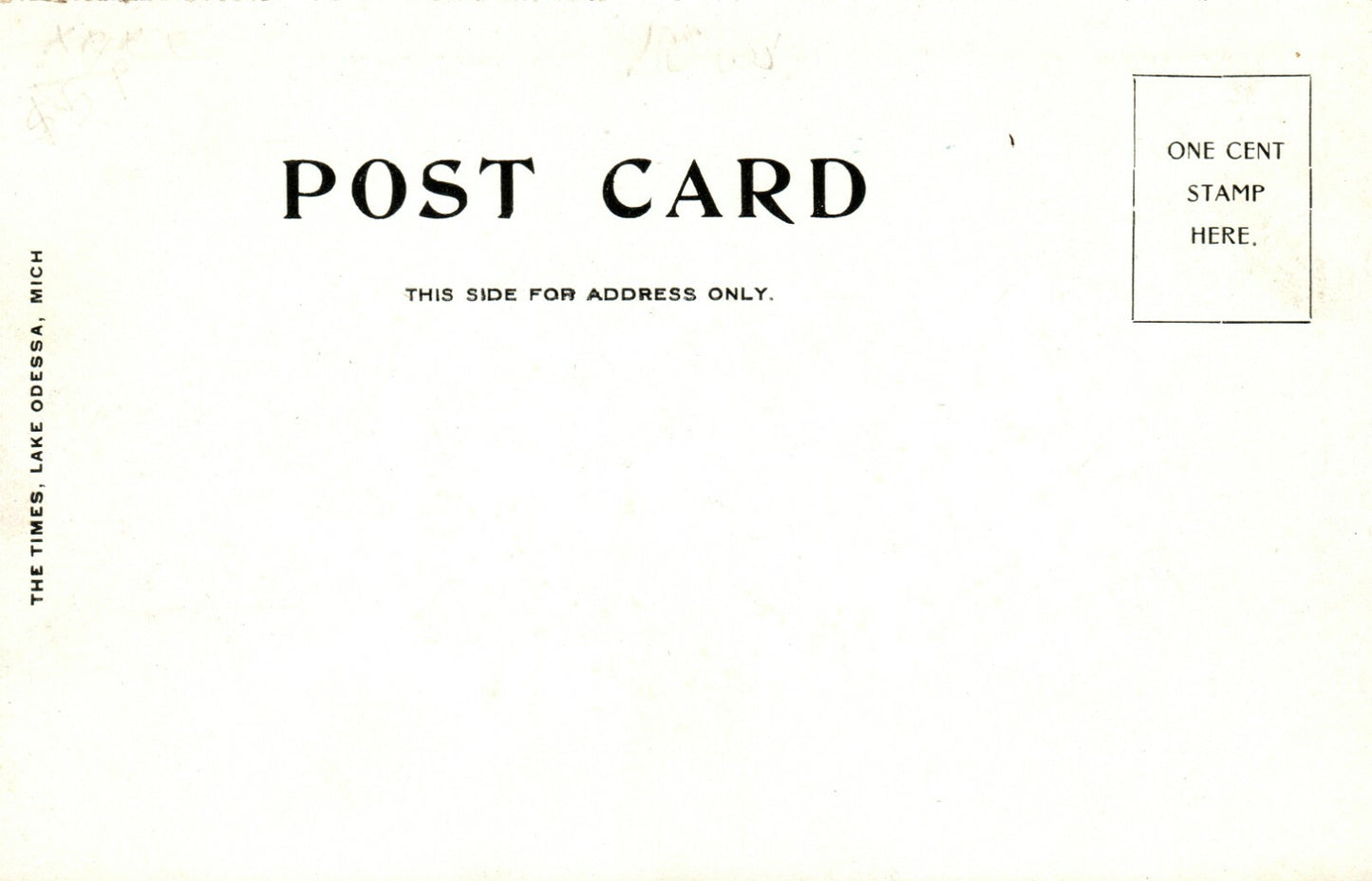 Pre 1907 Lake Odessa Fourth Avenue Business Section Mich Michigan MI Postcard