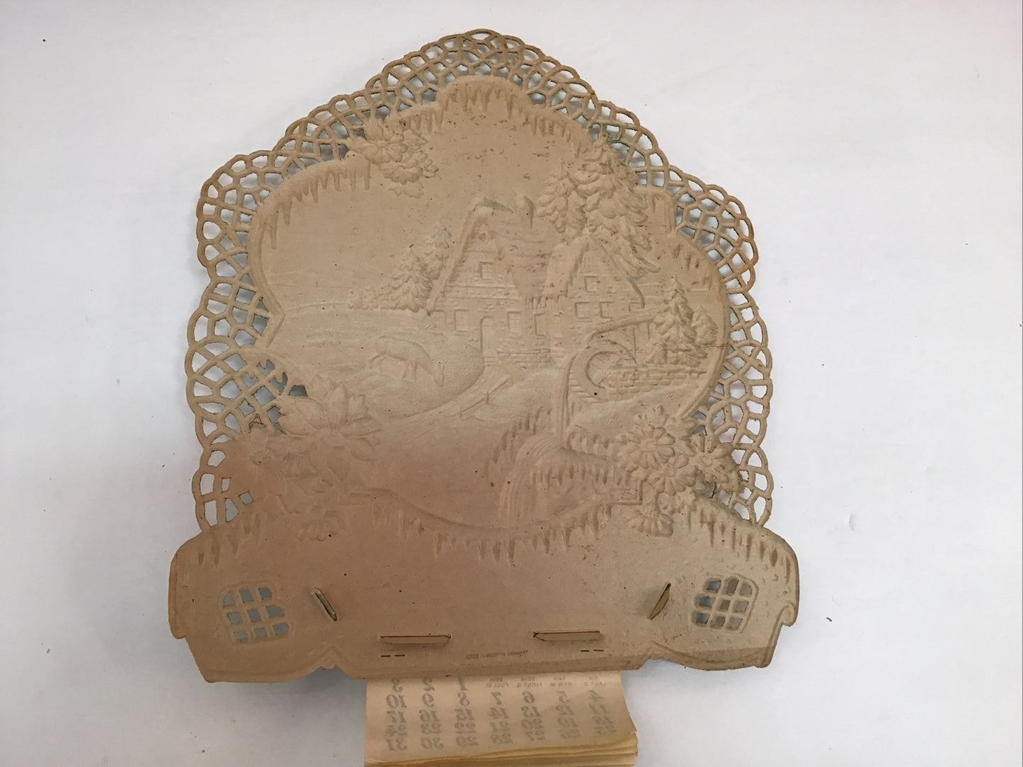 Large 1955 Waynard Carr Dairy Farm Milk Saline Michigan Calendar Die Cut Germany