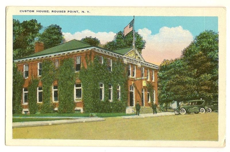 Custom House Rouses Point New York NY Postcard