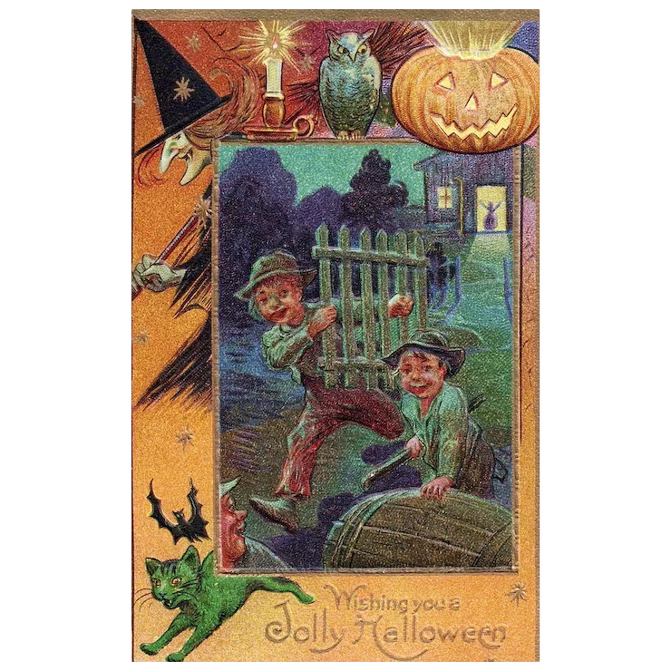 Wishing You A Jolly Halloween Mischievous Children Causing Trouble Halloween PC