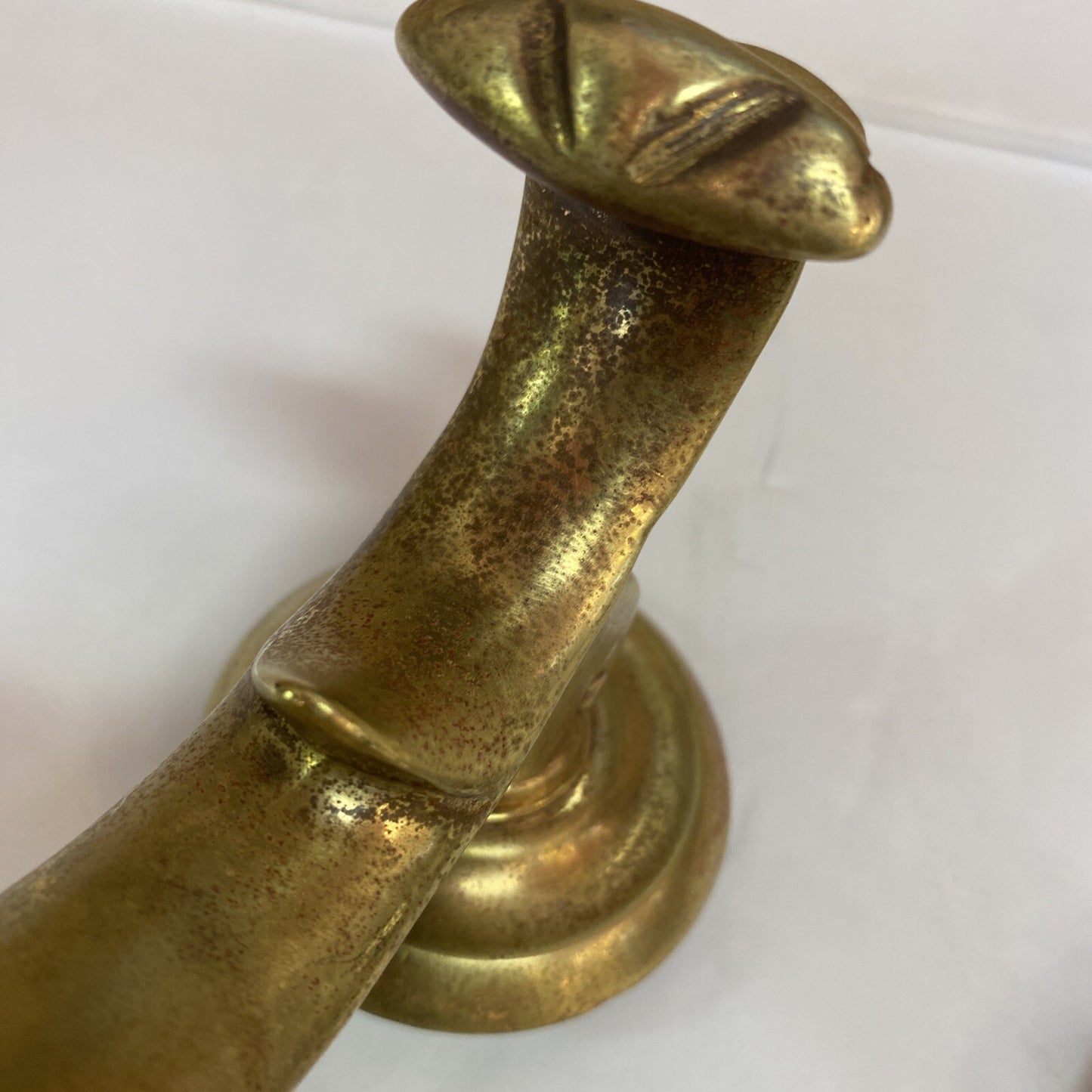 3 PC Vintage Sold Brass Harvin Door Knocker 8.5" TALL with Patina