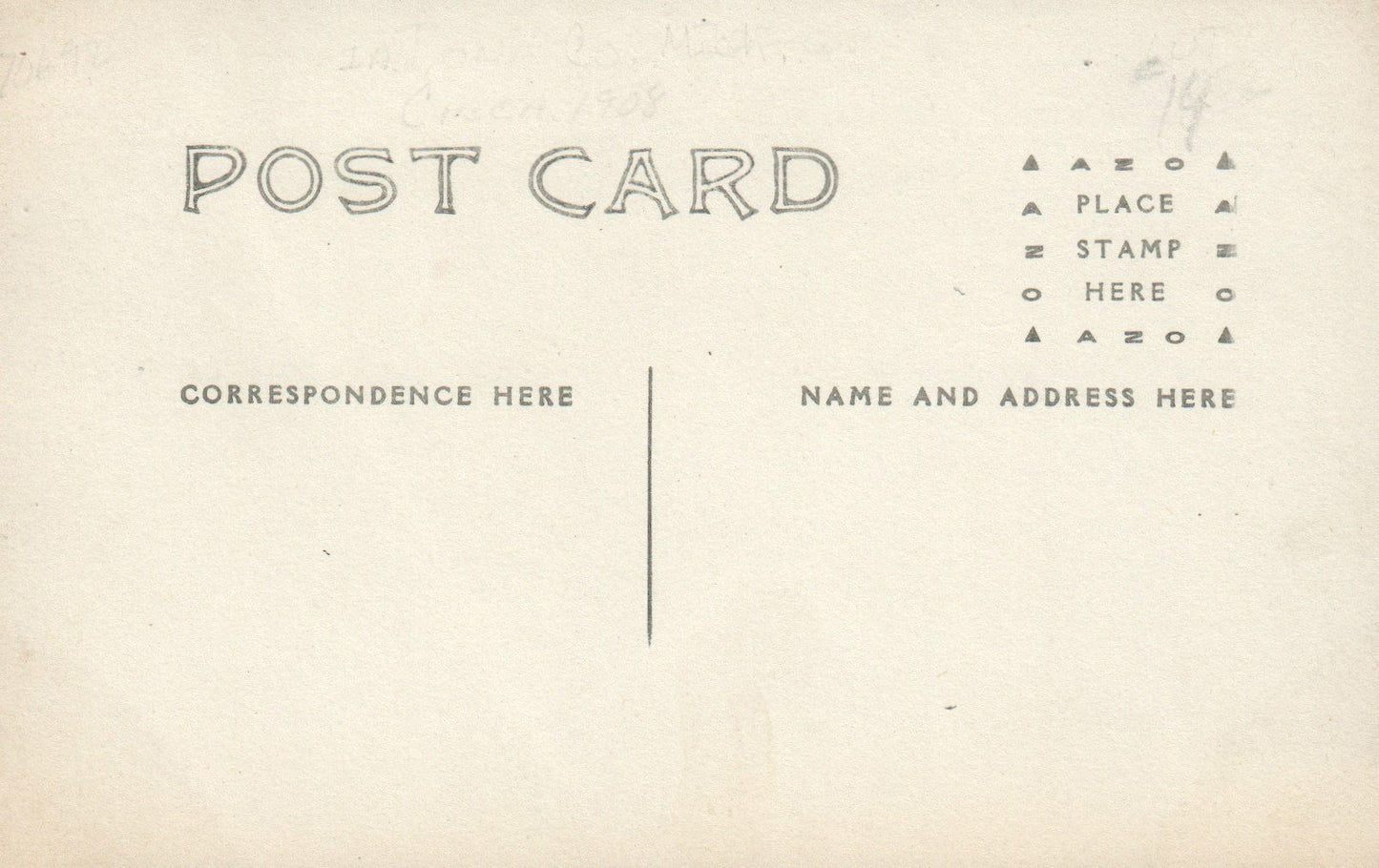 Church Street Looking East Saranac Mich MI Michigan Real Photo Postcard