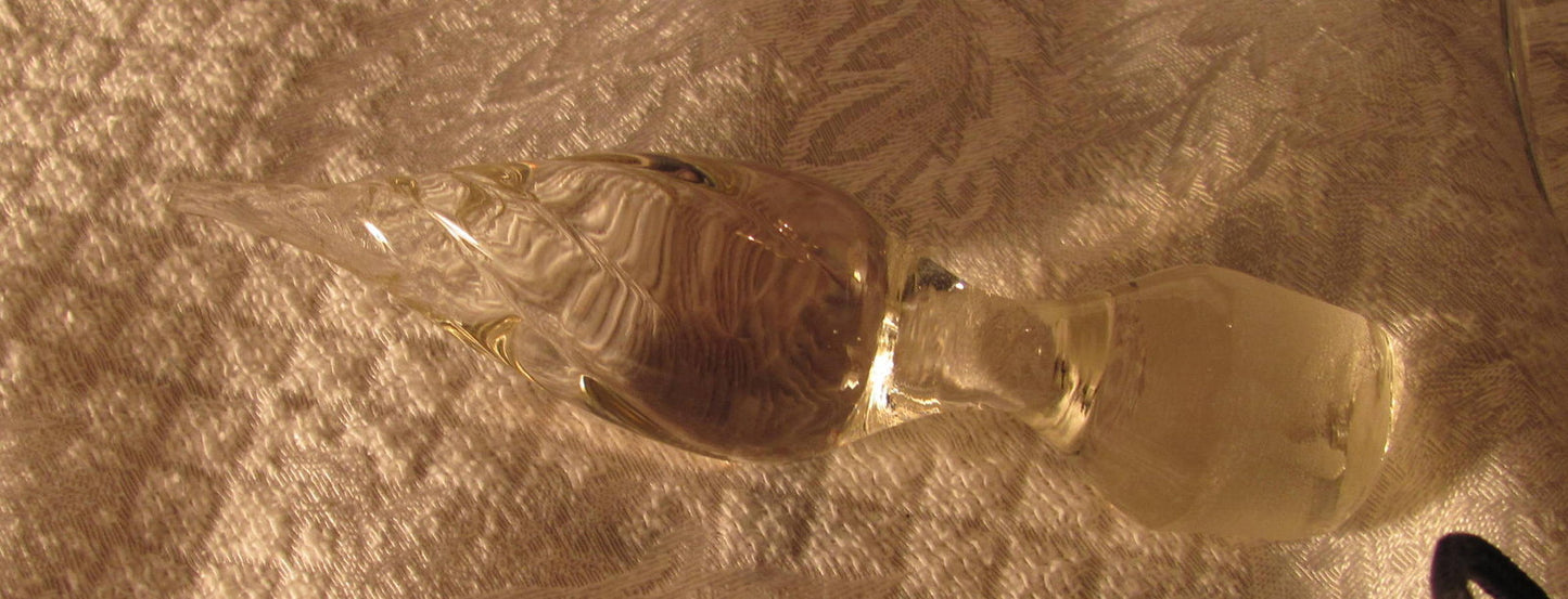20" Italian Empoli Purple Amethyst Glass Decanter Vase Genie Bottle