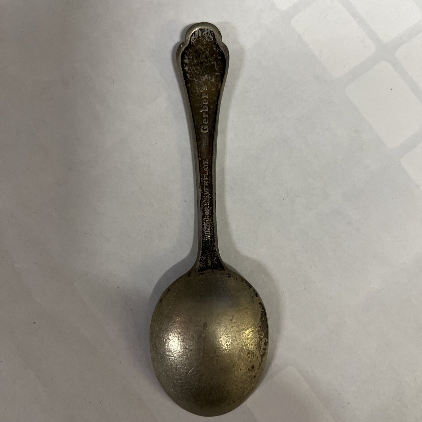 VINTAGE WINTHROP SILVER PLATE GERBER BABY SPOON