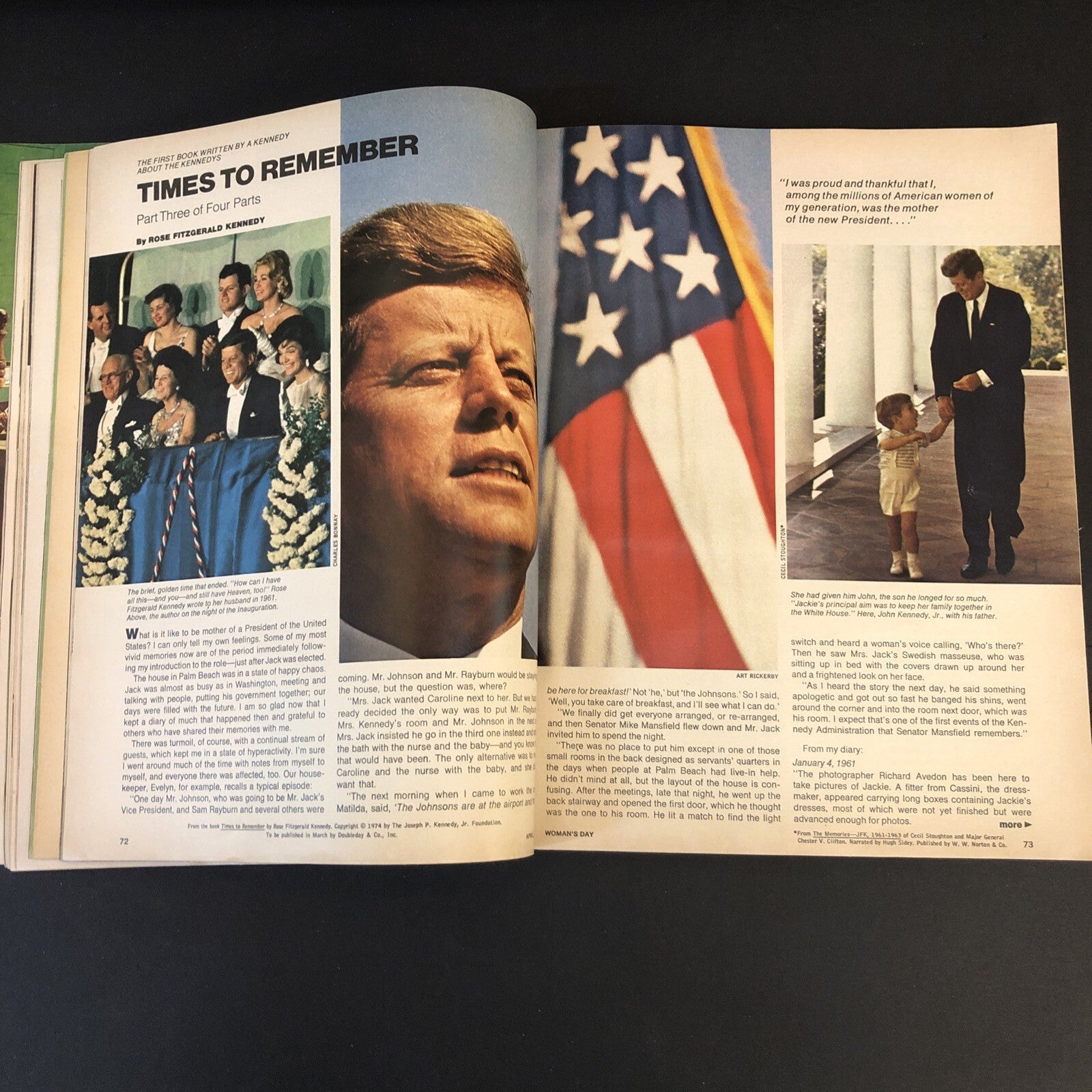Woman's Day Magazine Vintage Issue April 1974 Rose Kennedy's Intimate Memories