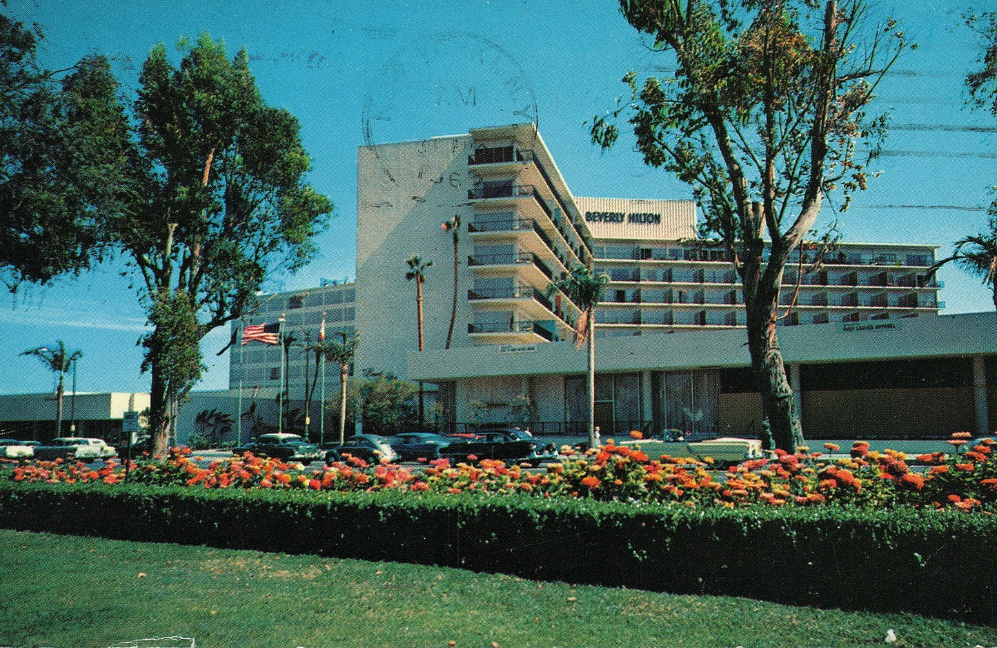 Beverly Hilton Hotel Beverly Hills Calif Vintage 1965 Postcard