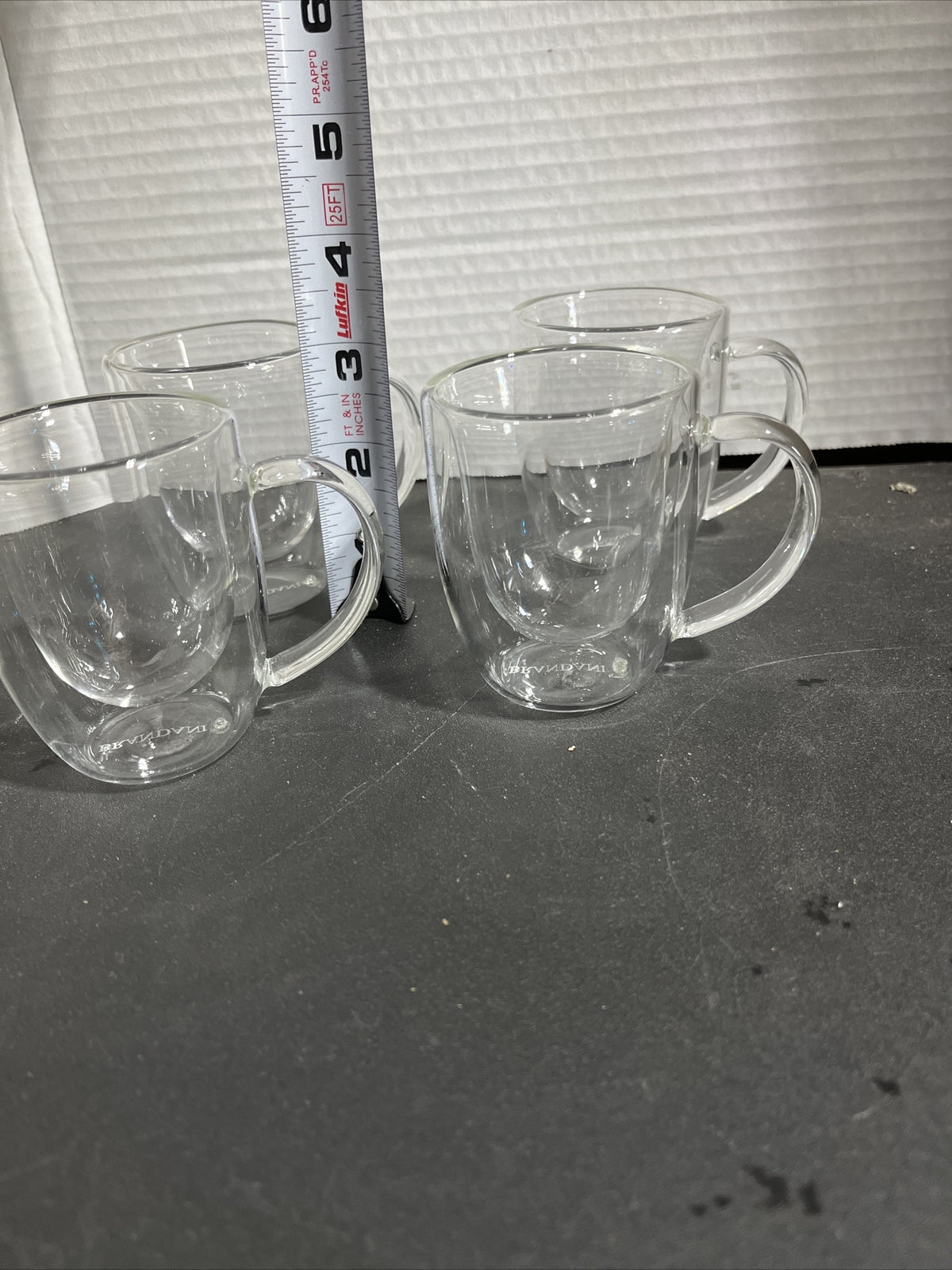 Brandani Double Walled Glass Expresso Shot Cup Mugs Coffee Tea