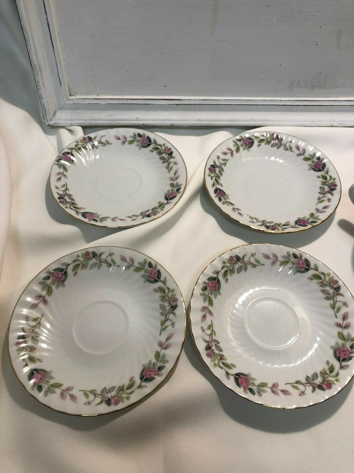 REGENCY ROSE CREATIVE FINE CHINA CUPS & SAUCERS ~ 2345 ~ 8PC TEA