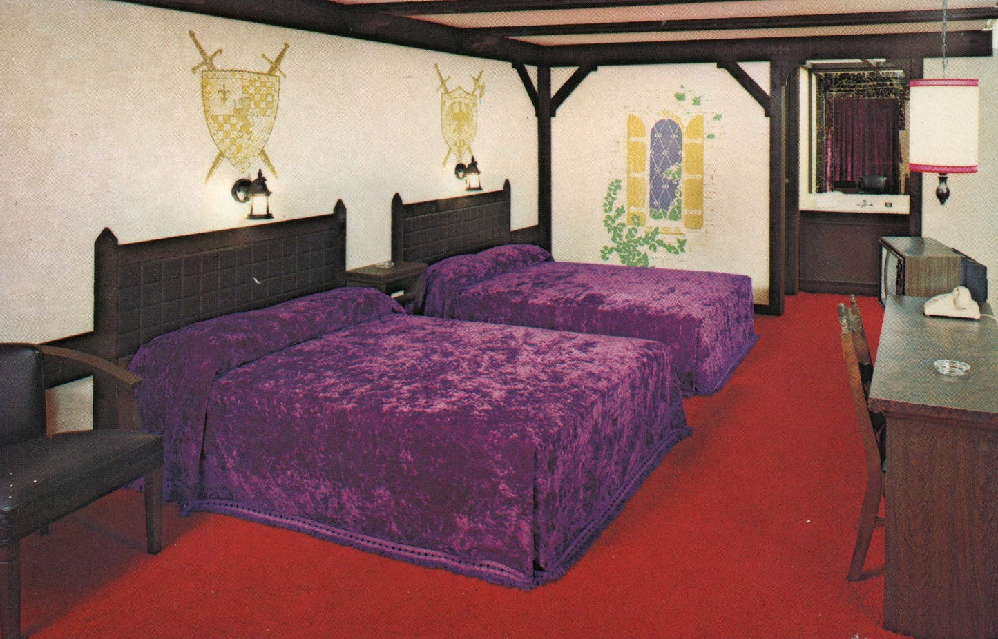 Interior View Knights Inn Reynoldsburg OH Ohio Postcard