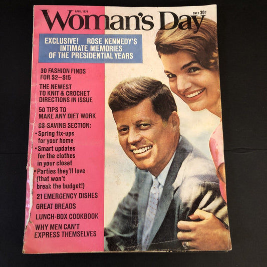 Woman's Day Magazine Vintage Issue April 1974 Rose Kennedy's Intimate Memories