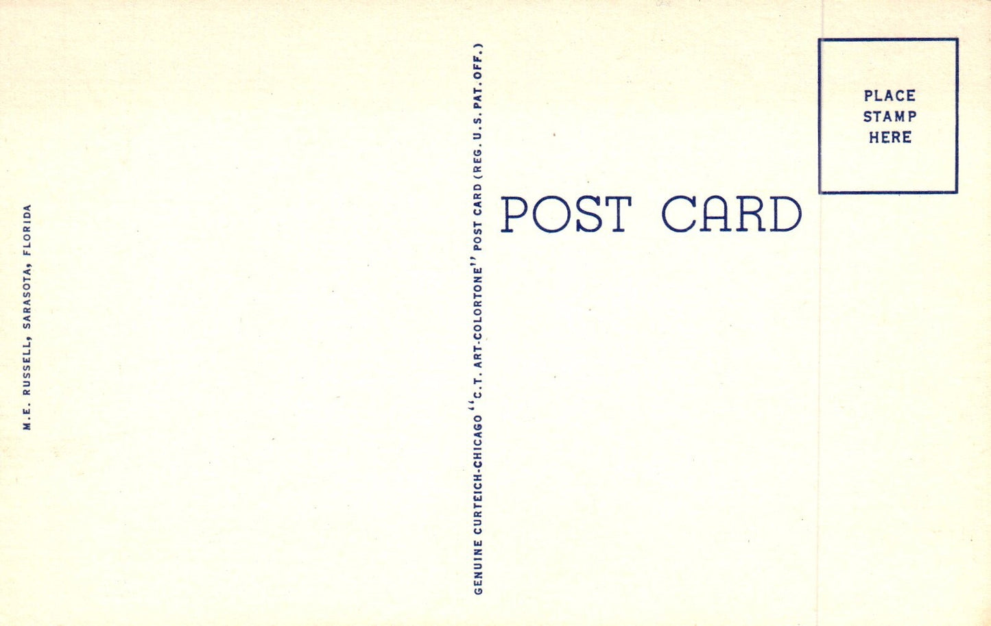 Ringling Residence From Bay in Sarasota Florida Fl Vintage Postcard