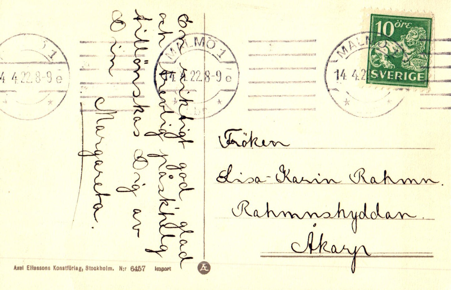 Glad Pask Adina Sand Sweden Artist Rooster Crows Easter