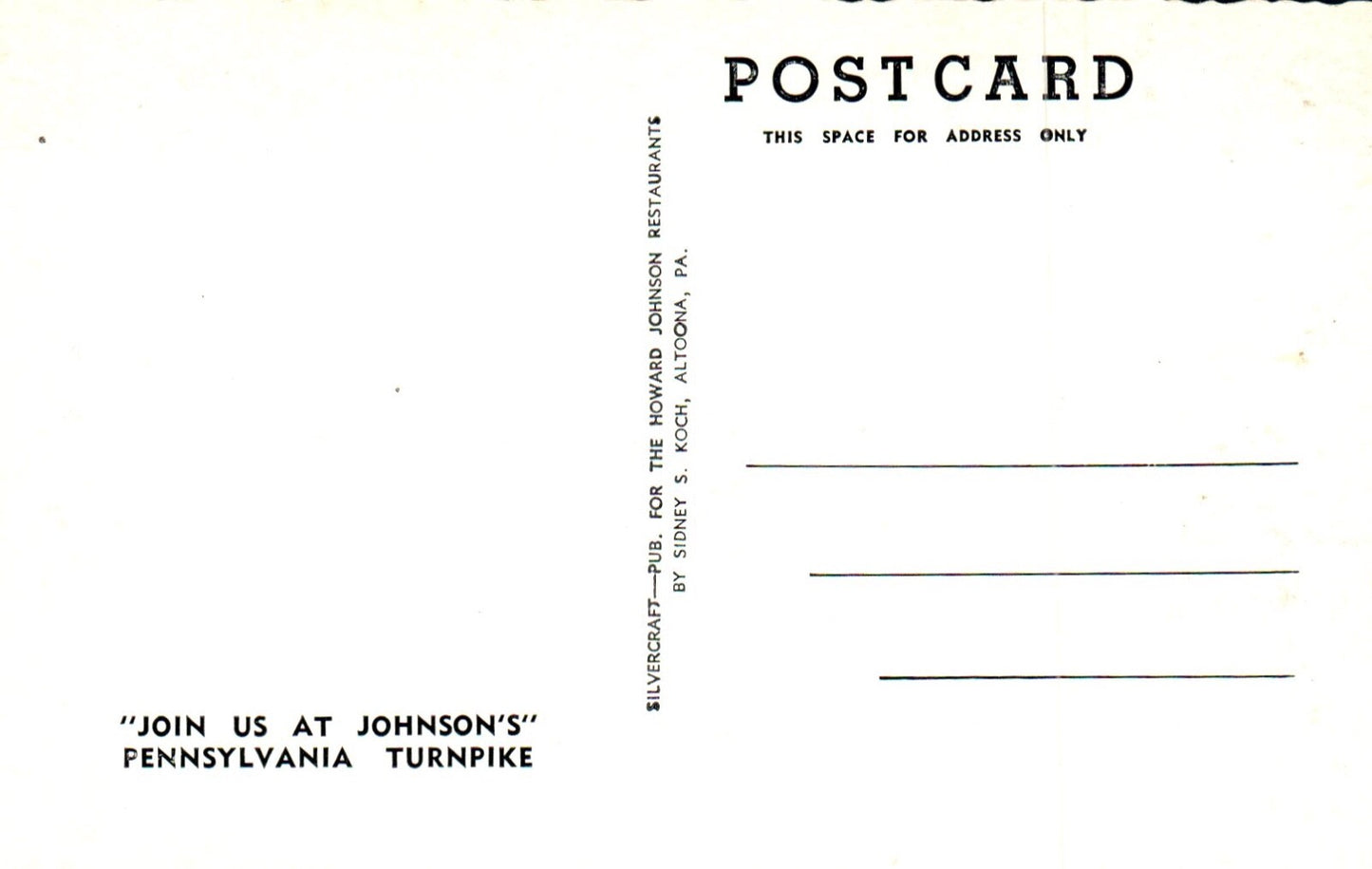 Pennsylvania Turnpike Looking West With City of Everett Pennsylvania PA Postcard