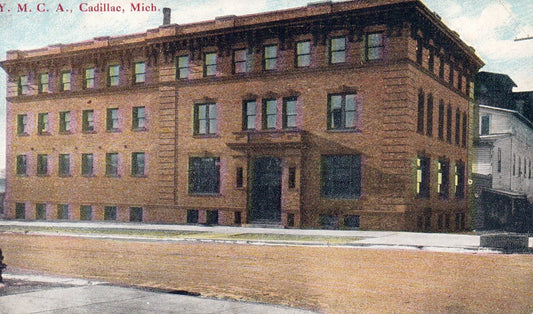 YMCA Building in Cadillac MI Michigan Postcard