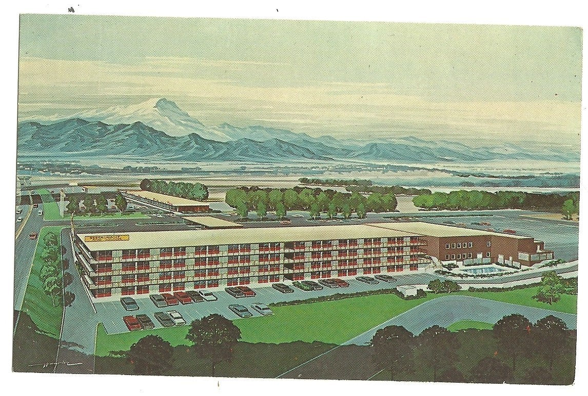 Garden Valley Hotel Best Western Colorado Springs CO Mountains Post Card