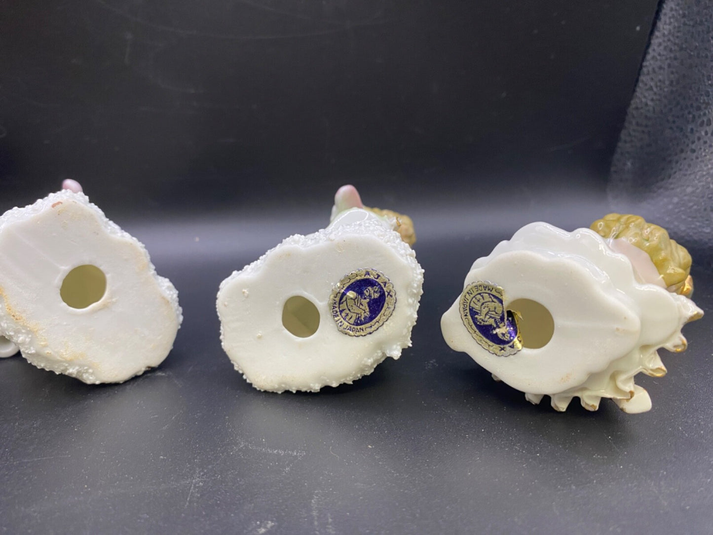 Set Of 5 Vintage 1950s Ajax Japan Ceramic Christmas Music Angel Figurines violin