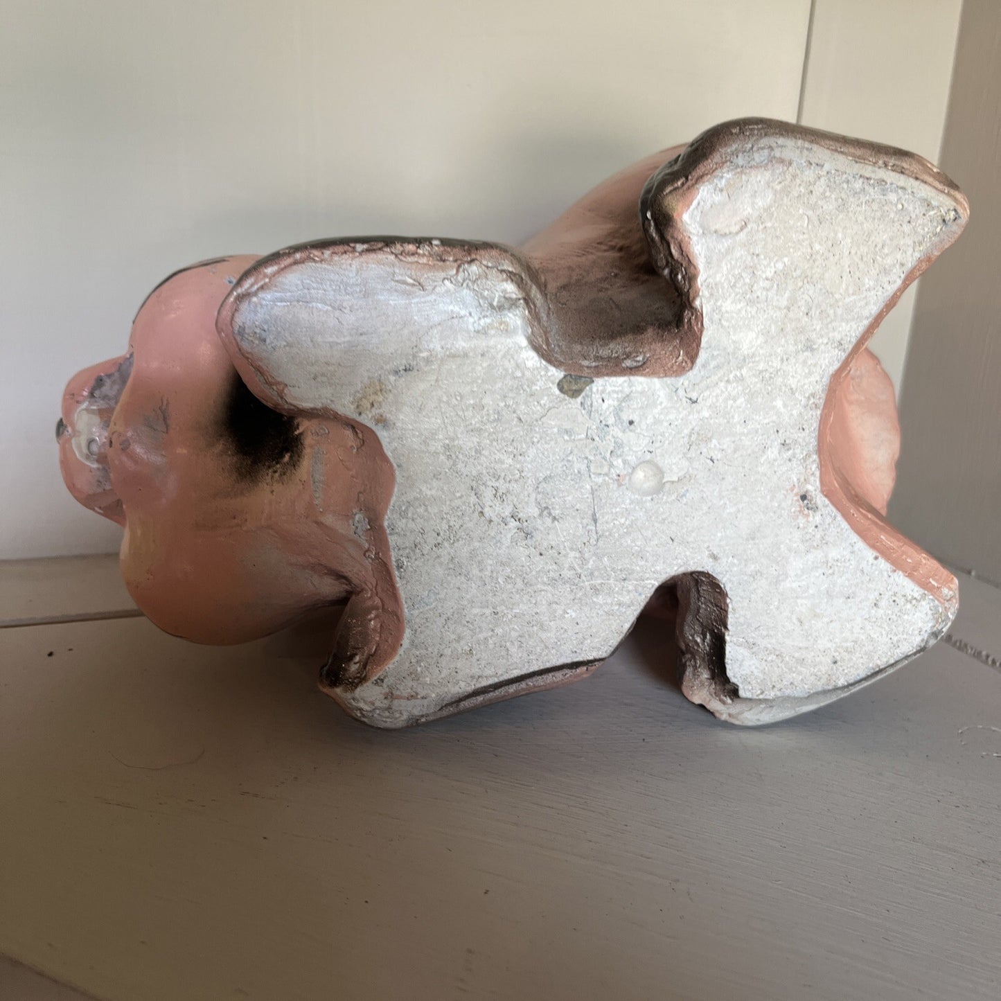 VTG CHALKWARE PINK Easter BUNNY/Rabbitt BANK/CARNIVAL PRIZE