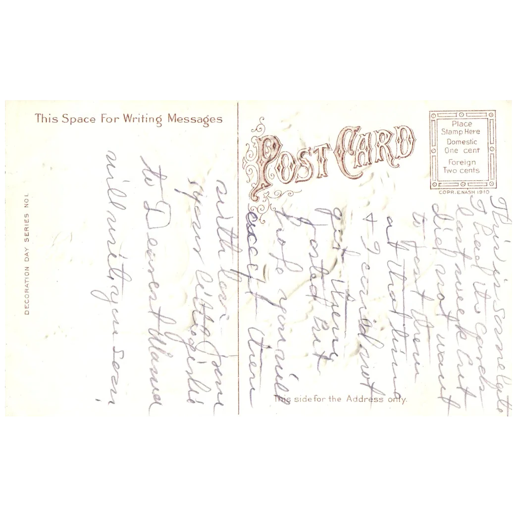 Sons Of Veterans Eagle with American Flags Vintage Patriotic Postcard