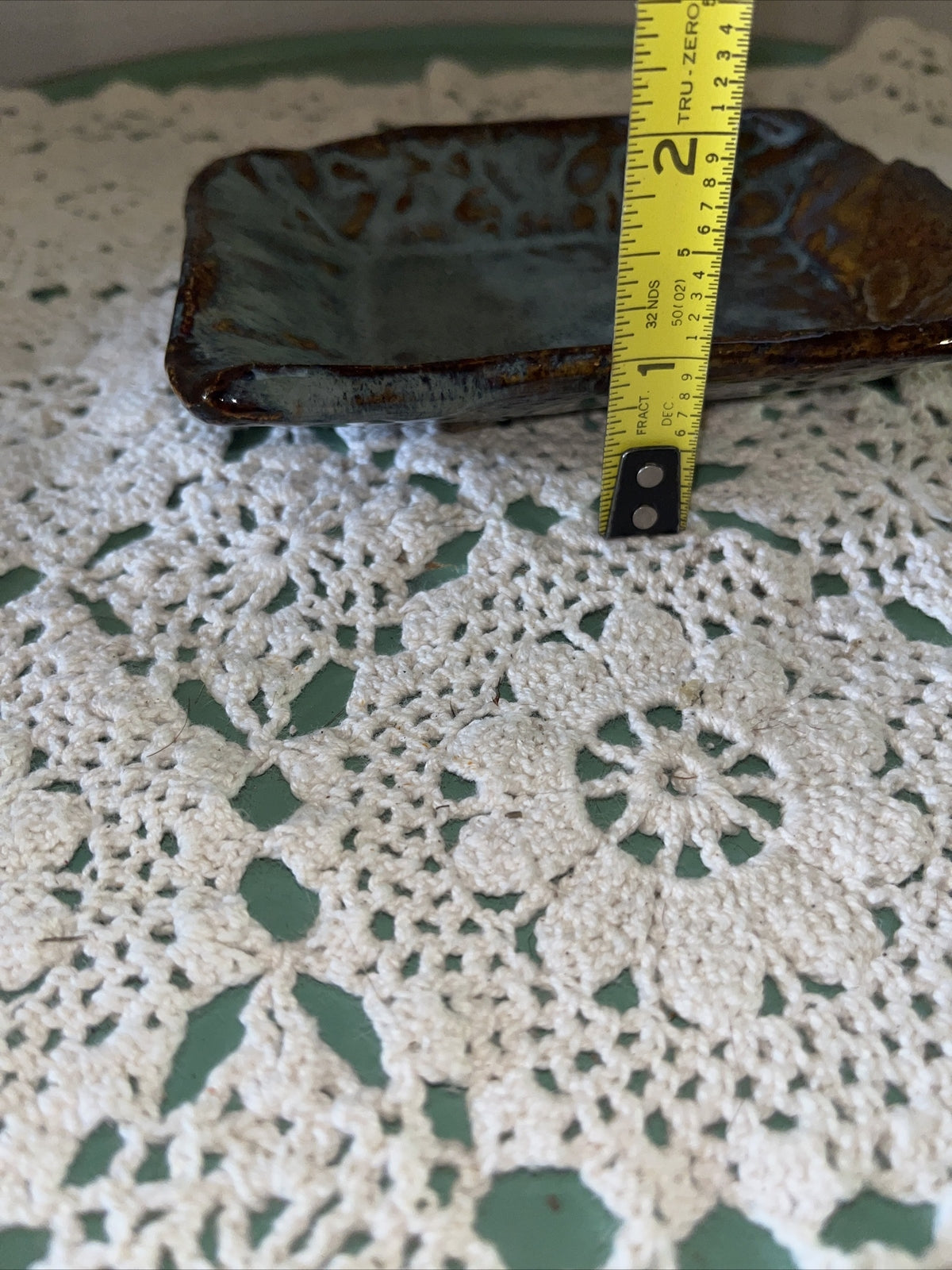 Studio Art Pottery Trinket Dish / Soap Dish USA Made. 5”