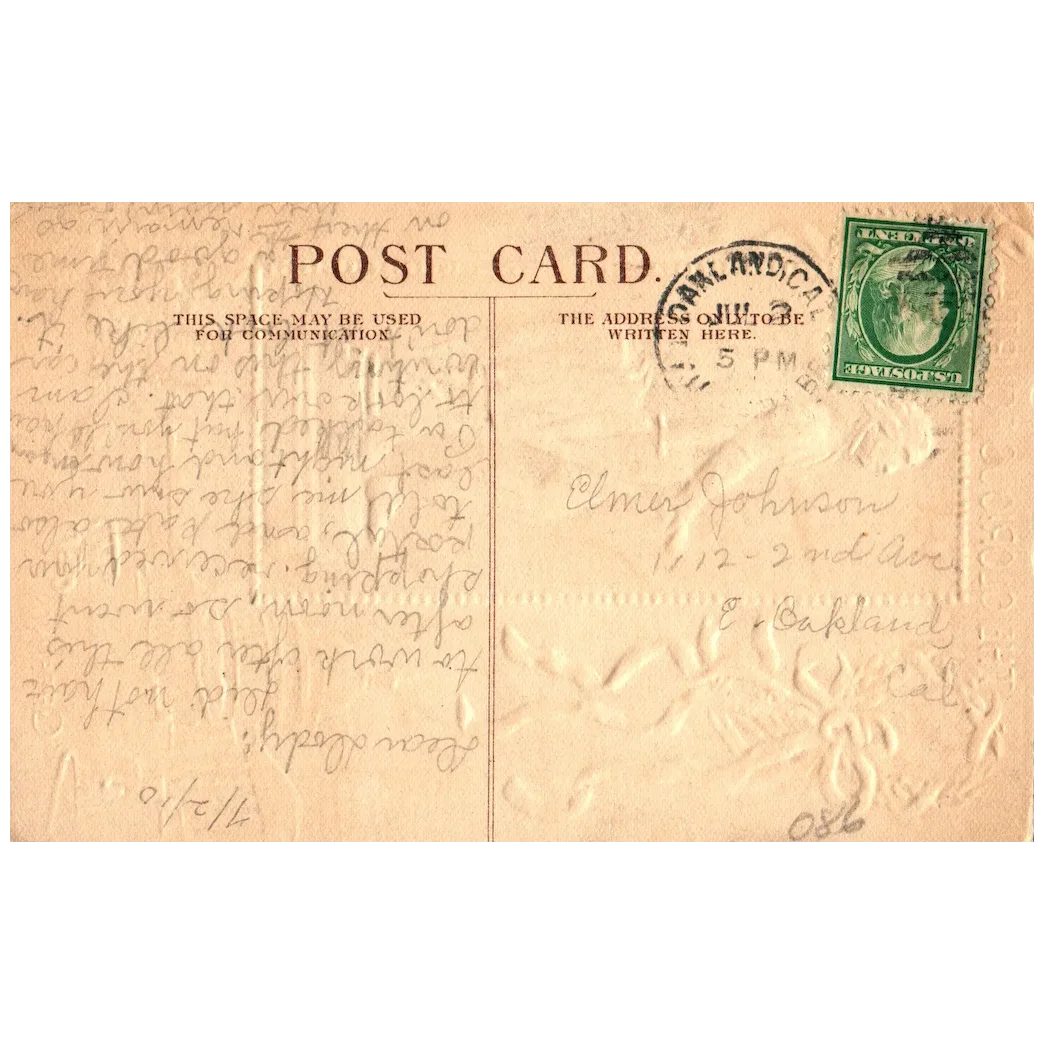The Glorious Fourth Greetings Vintage Fourth of July Patriotic Postcard
