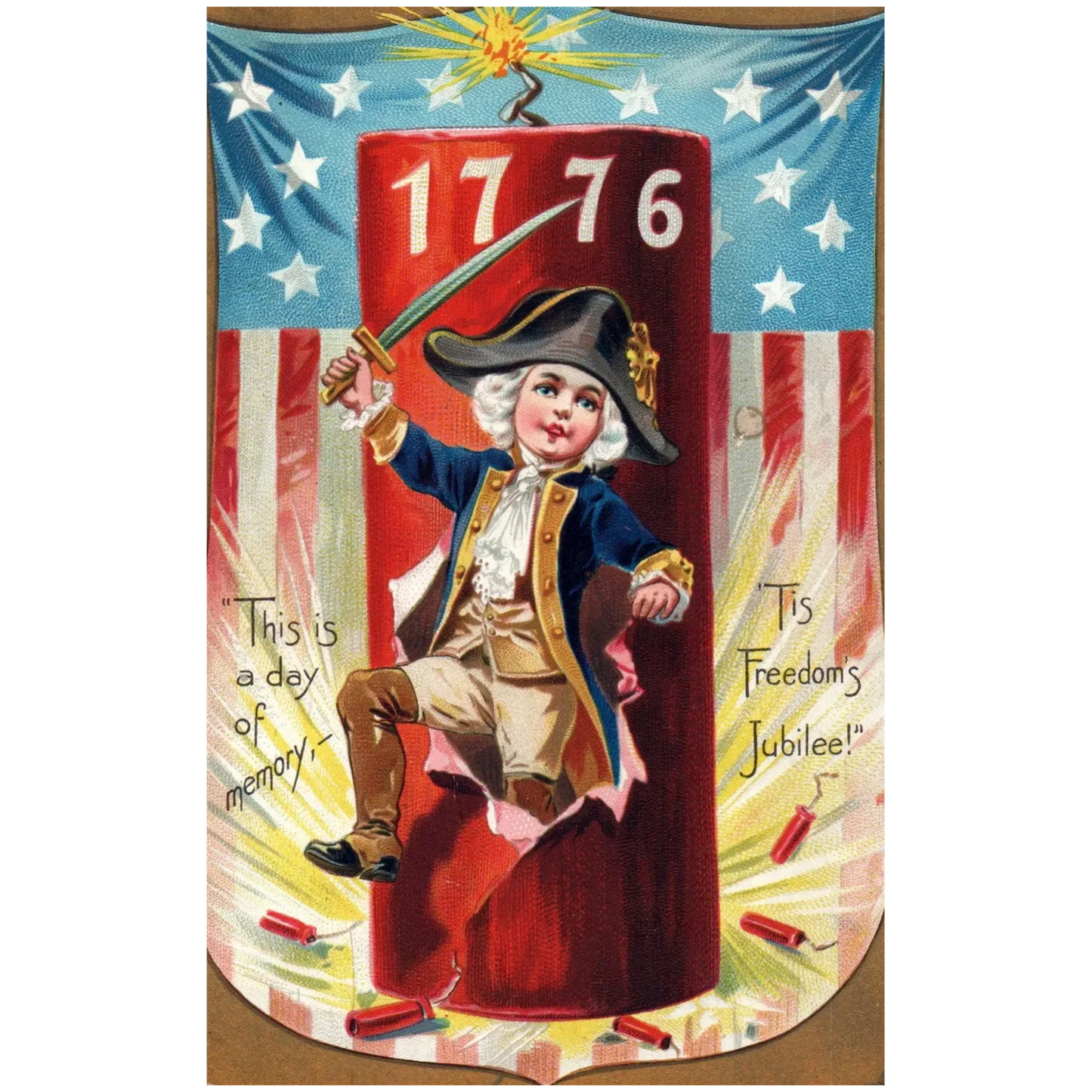 "This is a day of Memory, 'Tis Freedom's Jubilee!" George Washington Postcard