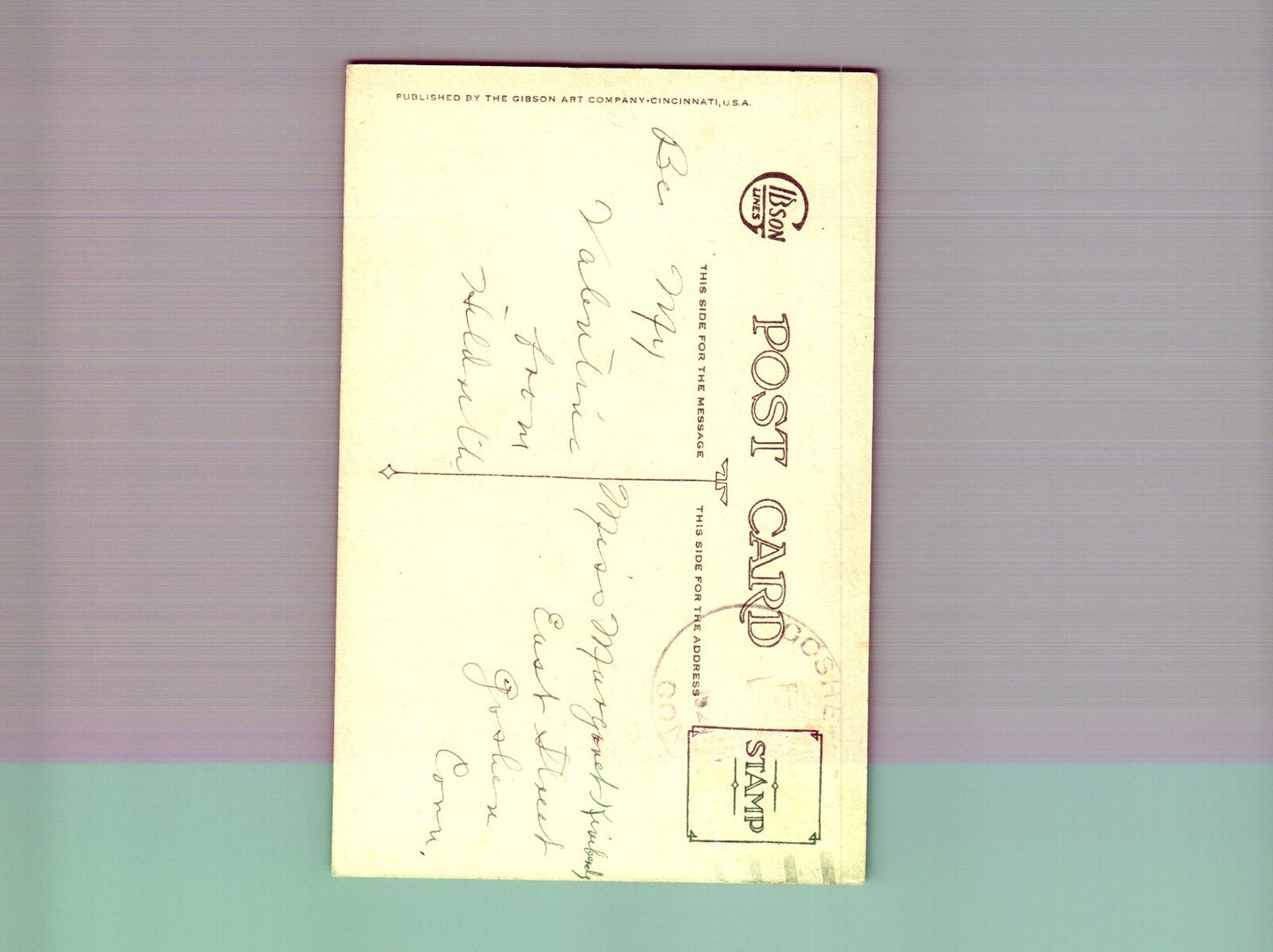 Postcard Valentine Kewpies Tacking Note Violets Artist Rose O'Neill Gibson c1915