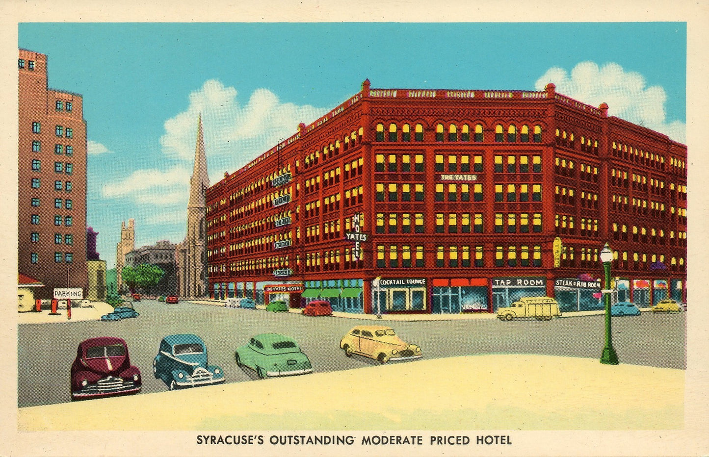Syracuse NY Friendliest Hotel Postcard