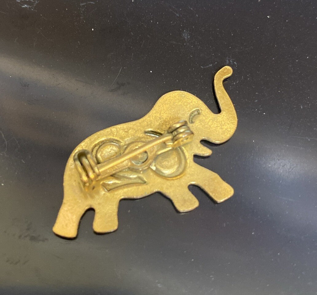 RARE Vintage GOP 1962 Political Elephant pin Pinback gold