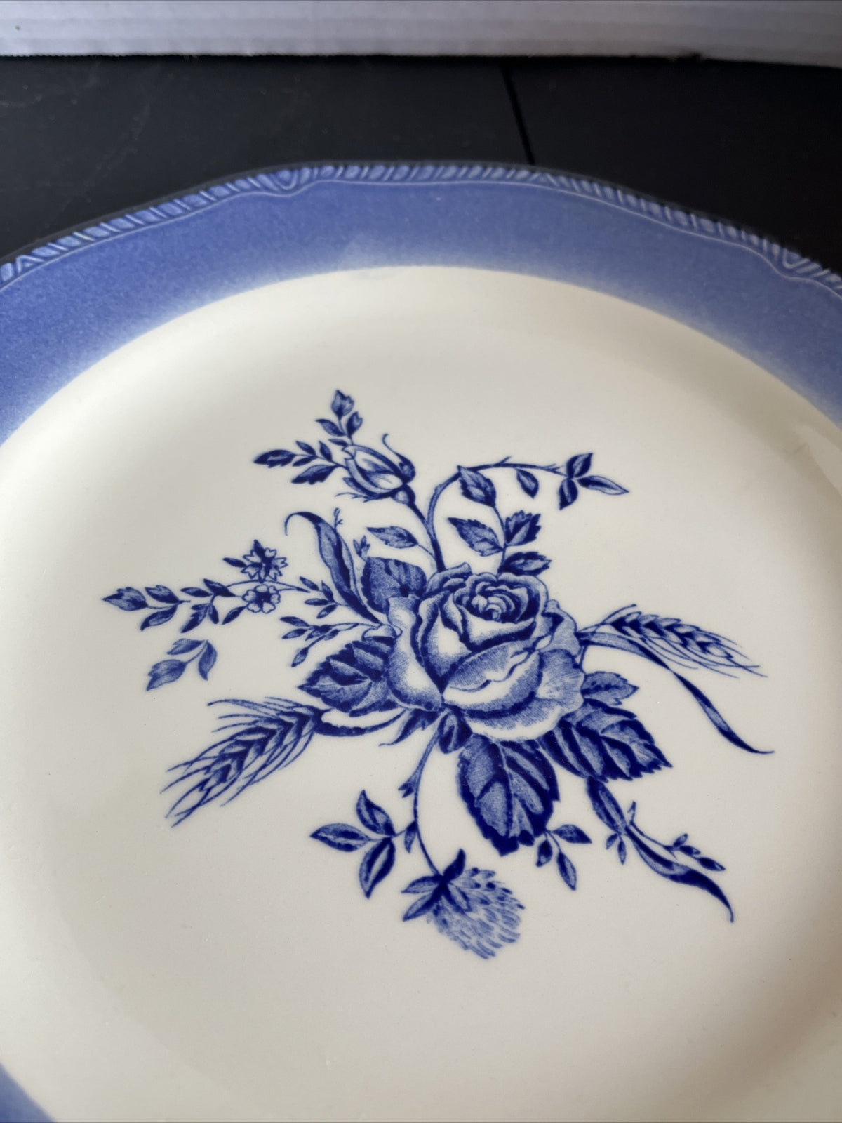 Wood & Sons Fine Tableware England Blue Rose Plate