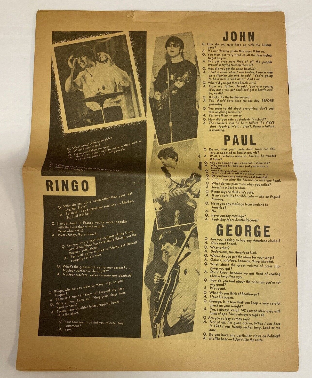 1964 BEATLES SONGS MAGAZINE PUBLICATION BY CHARLTON Vol 1 No 2